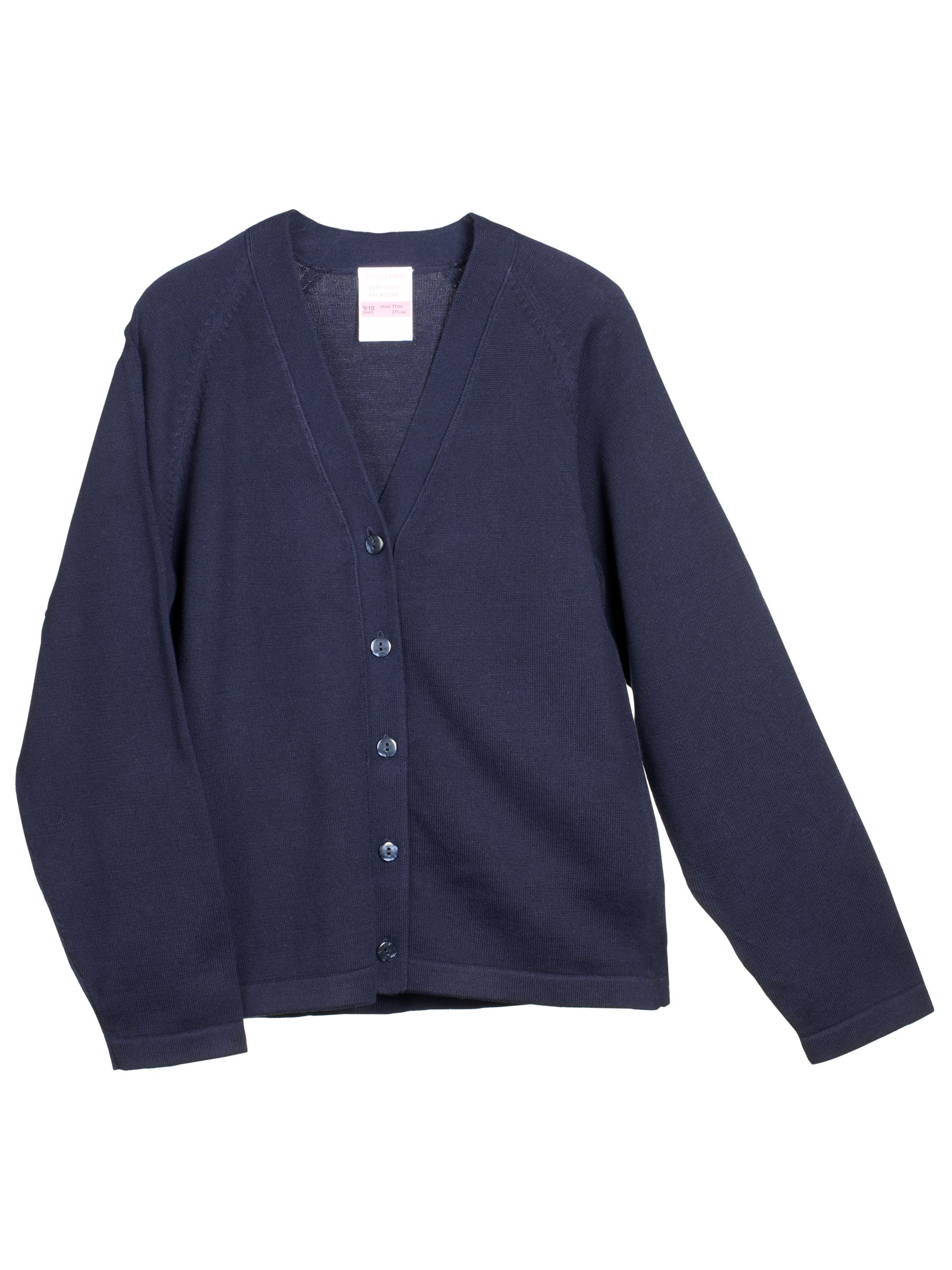 John Lewis Cotton Cardigan, Navy, Age 5/6