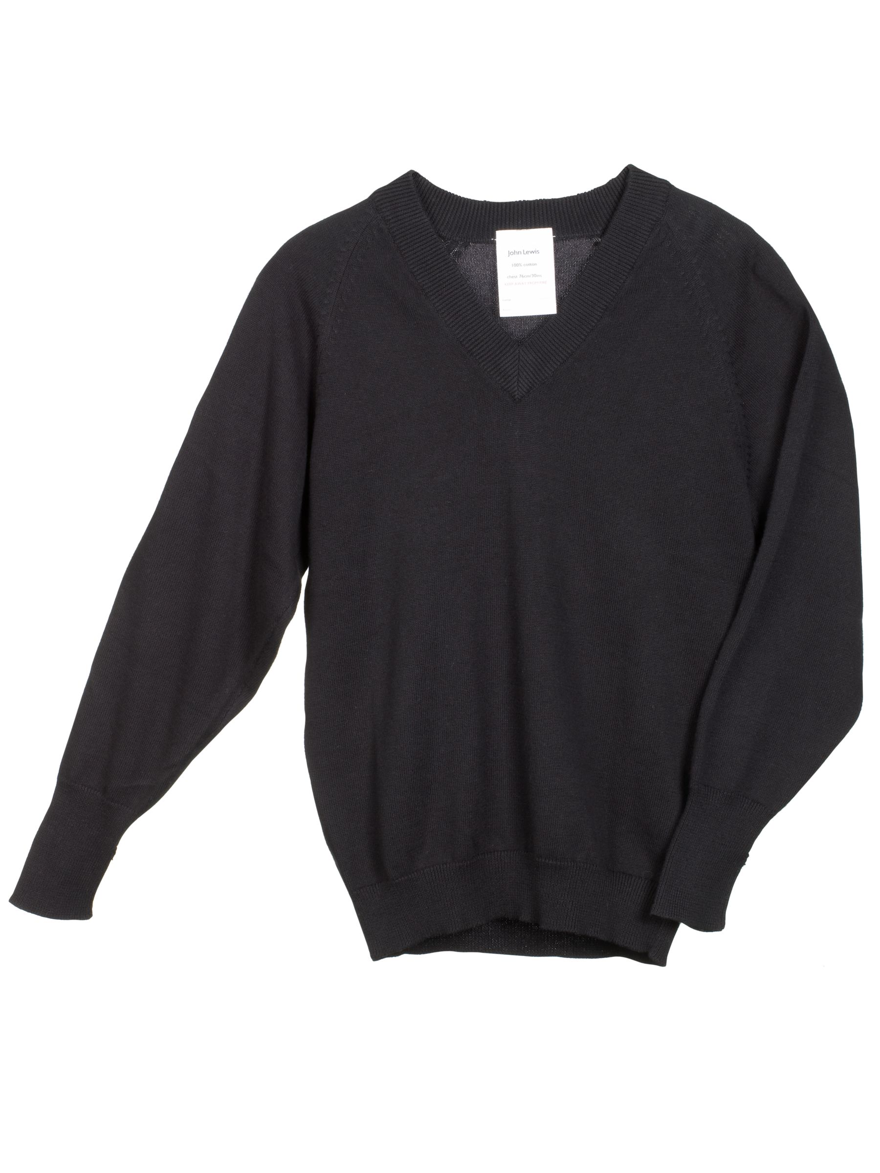 John Lewis Cotton Jumper, Black, Age 4/5