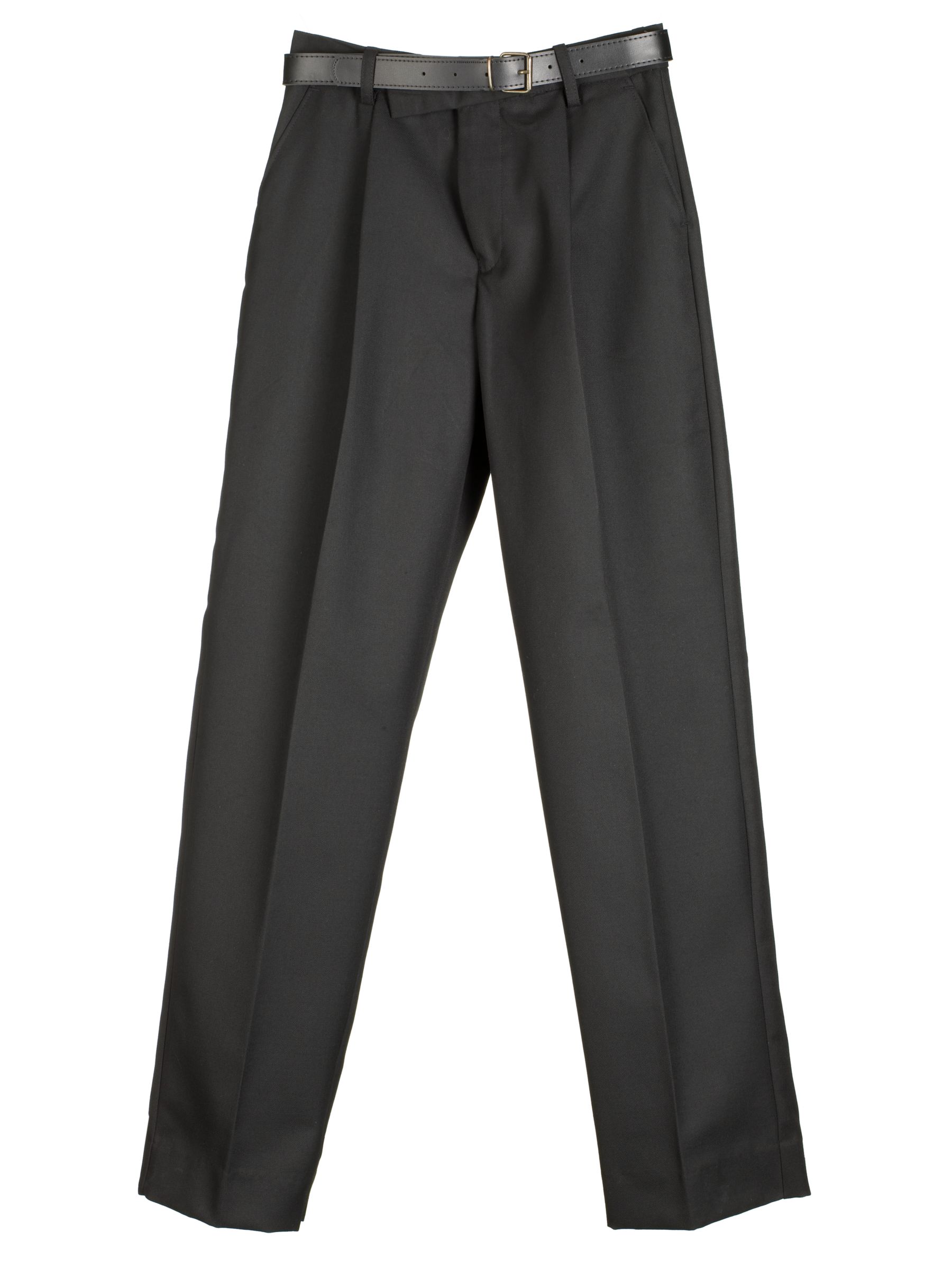 John Lewis Tailored Trousers, Black, Age 8, Long