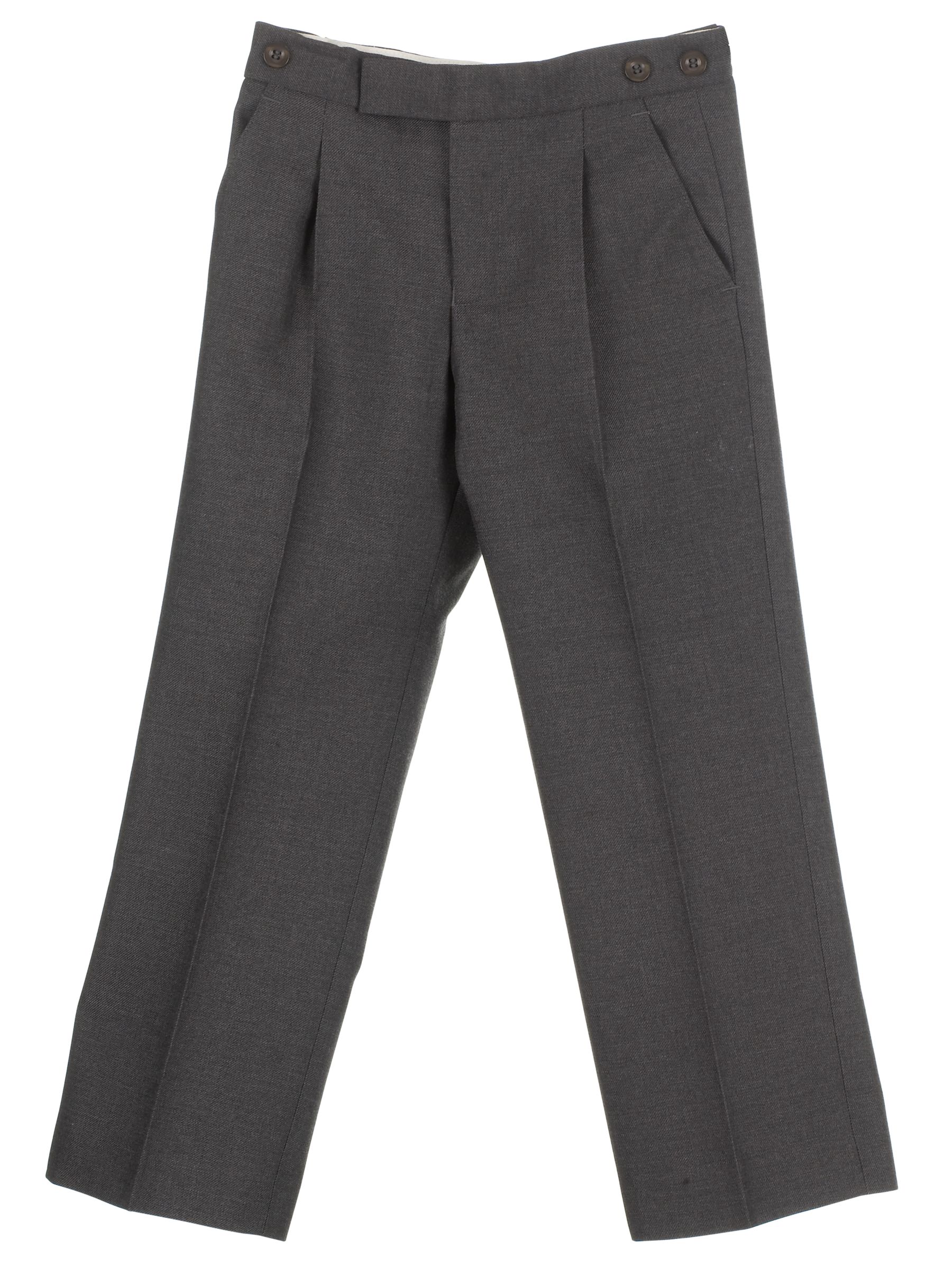 John Lewis Polywool College Trousers, Grey, Age 5 Long