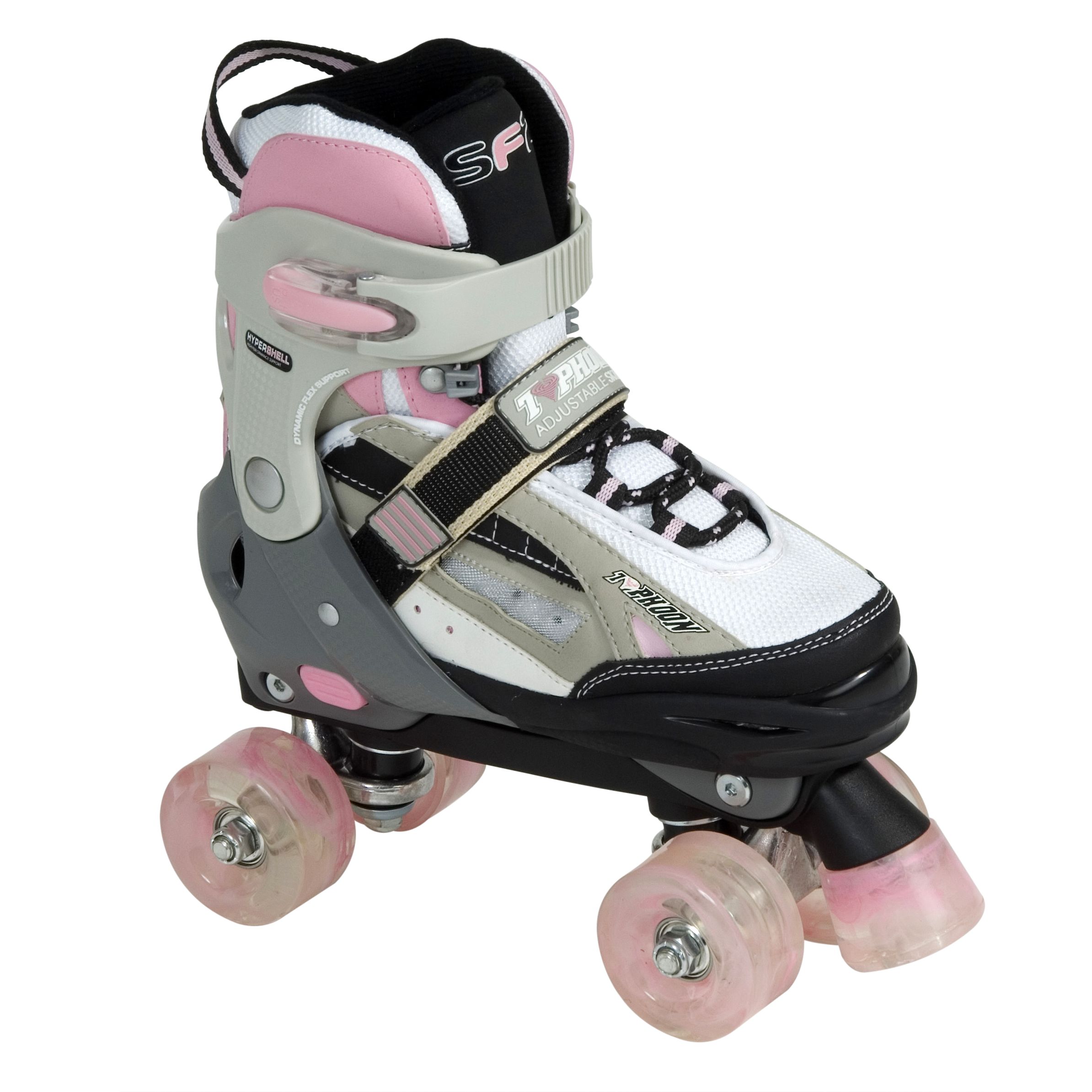 Stateside Typhoon Adjustable Quad Skates, Pink