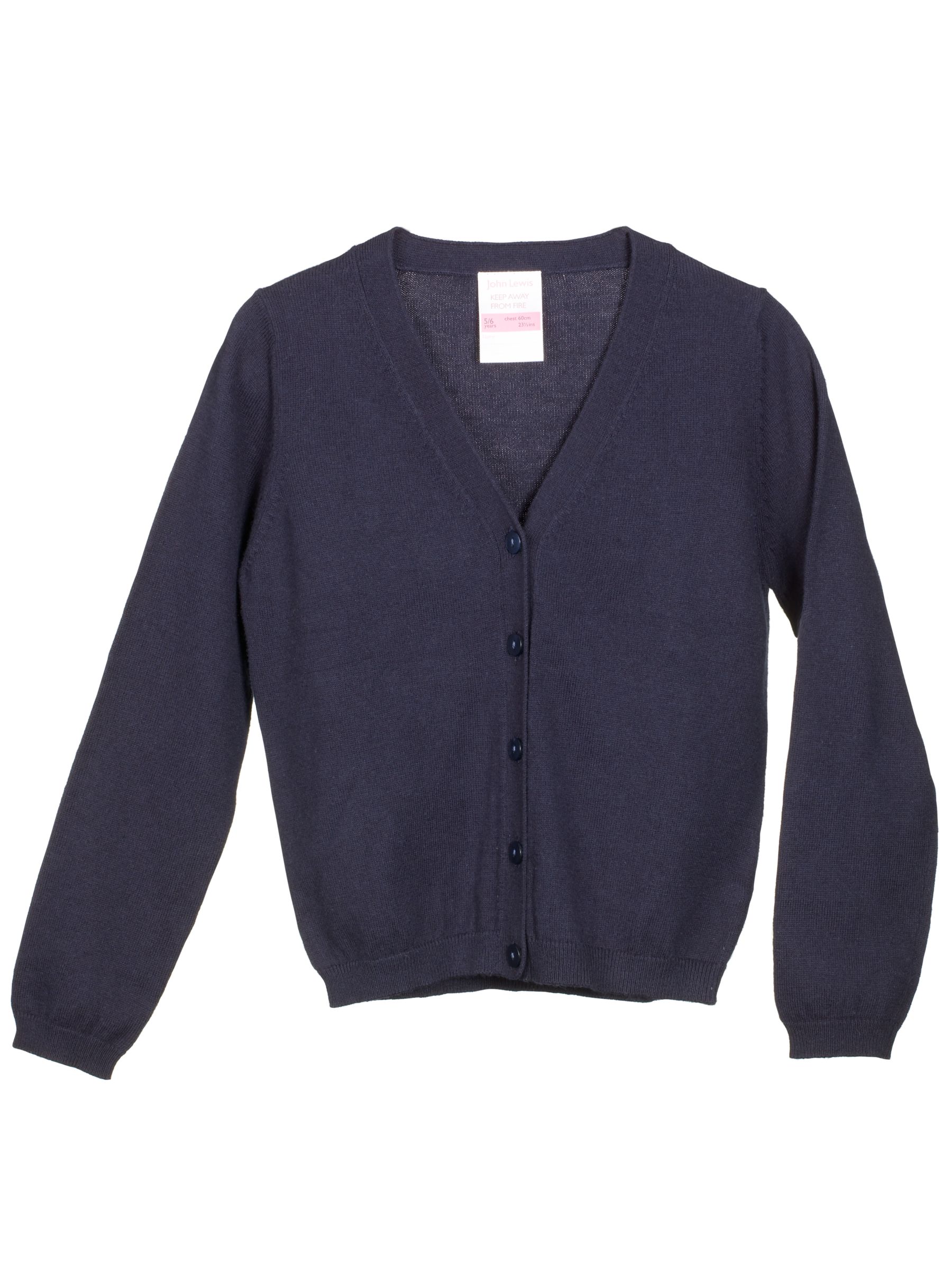 John Lewis Cotton/Cashmere Cardigan, Navy, Chest 40''