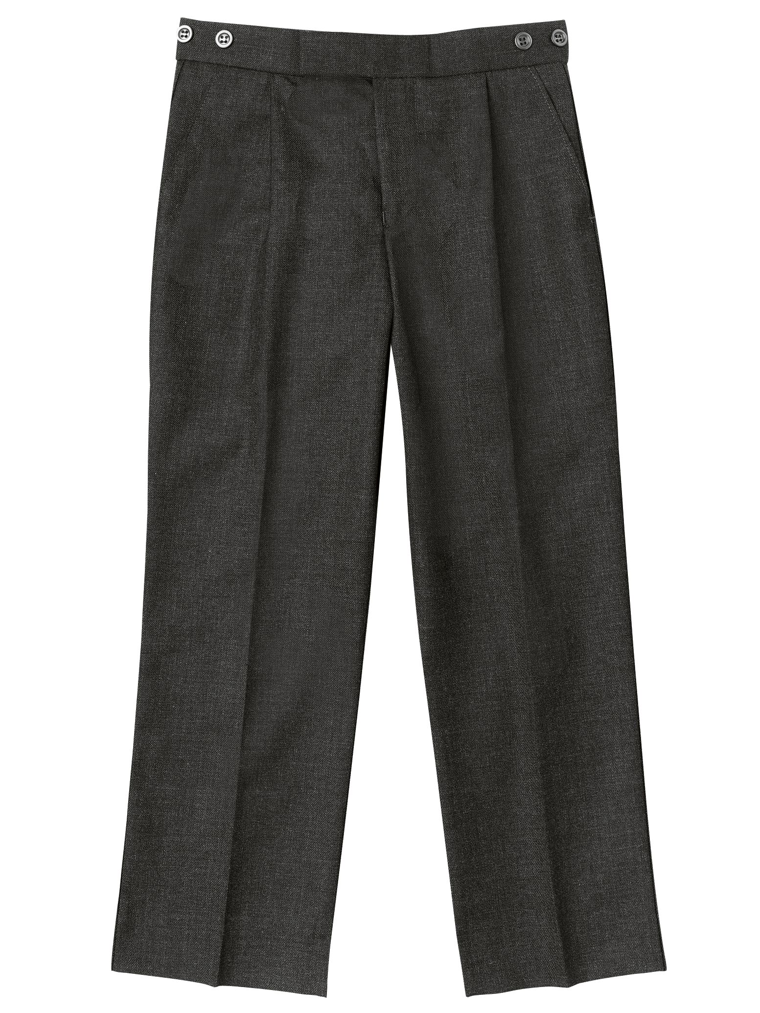 John Lewis Polywool College Trousers, Charcoal, Age 5 Long