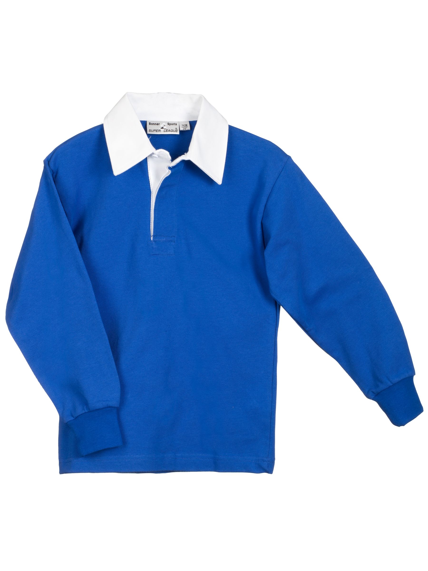 John Lewis Cotton Rugby Shirt, Royal Blue, Chest 42''