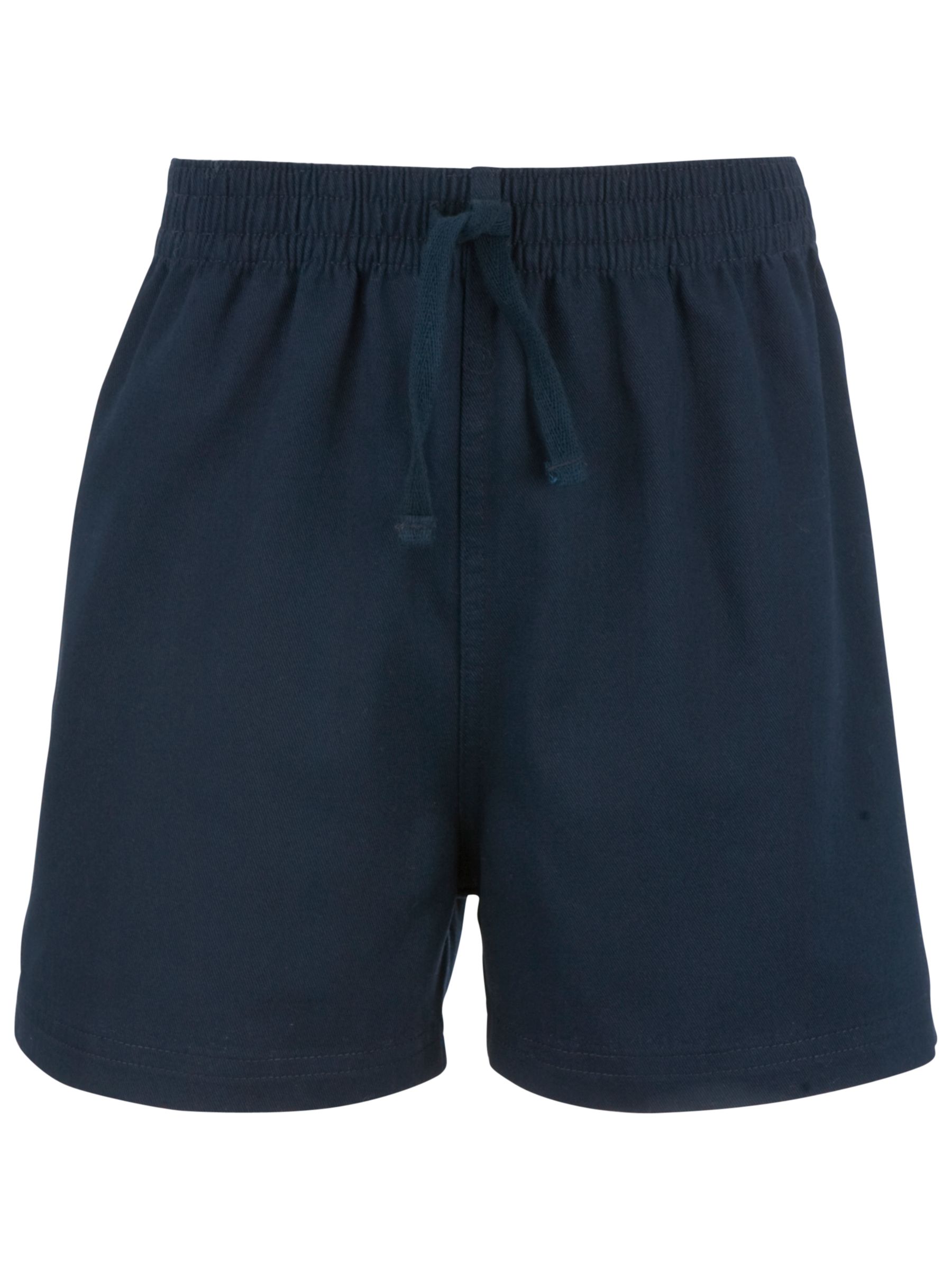John Lewis Cotton PE Shorts, Navy, Age 3-4