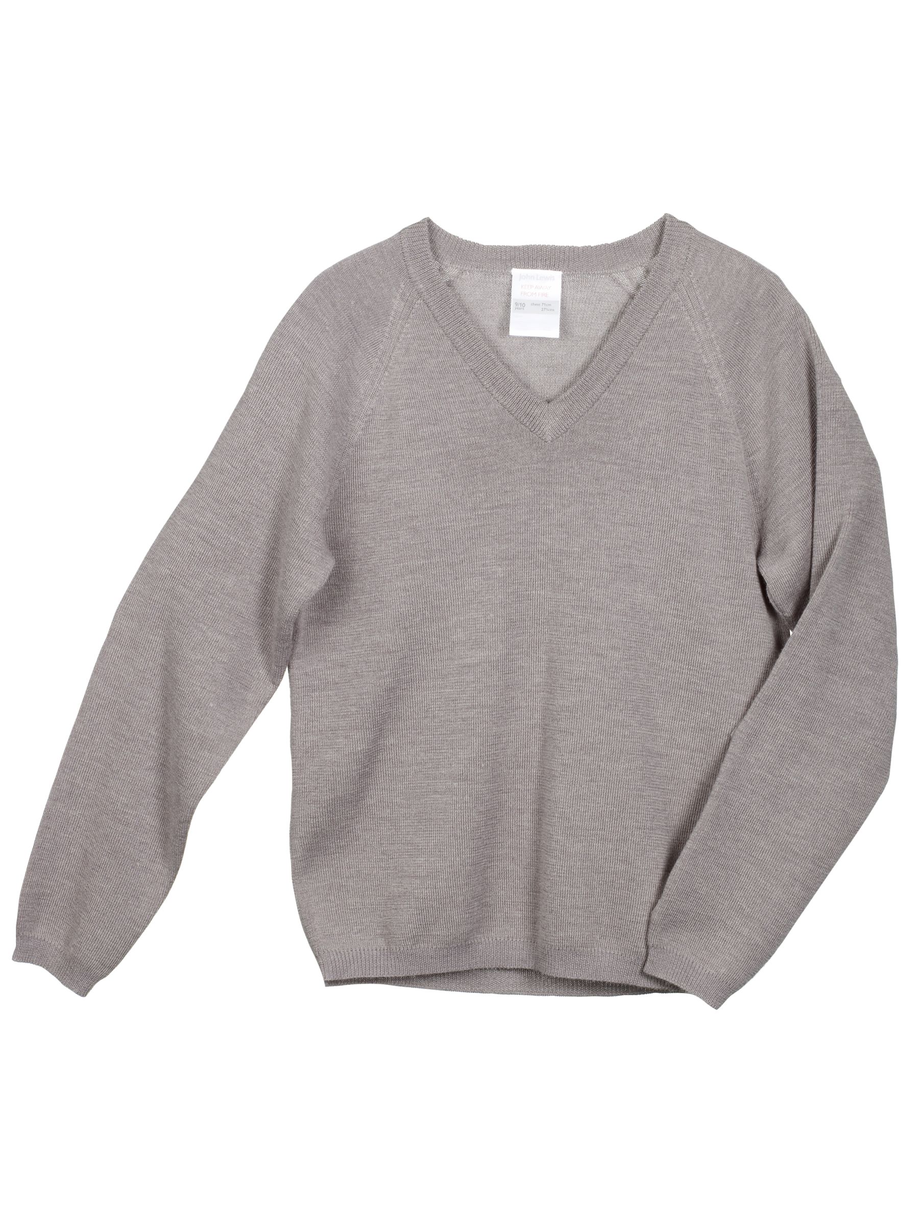 John Lewis Wool Mix Jumper, Grey, Age 15-16