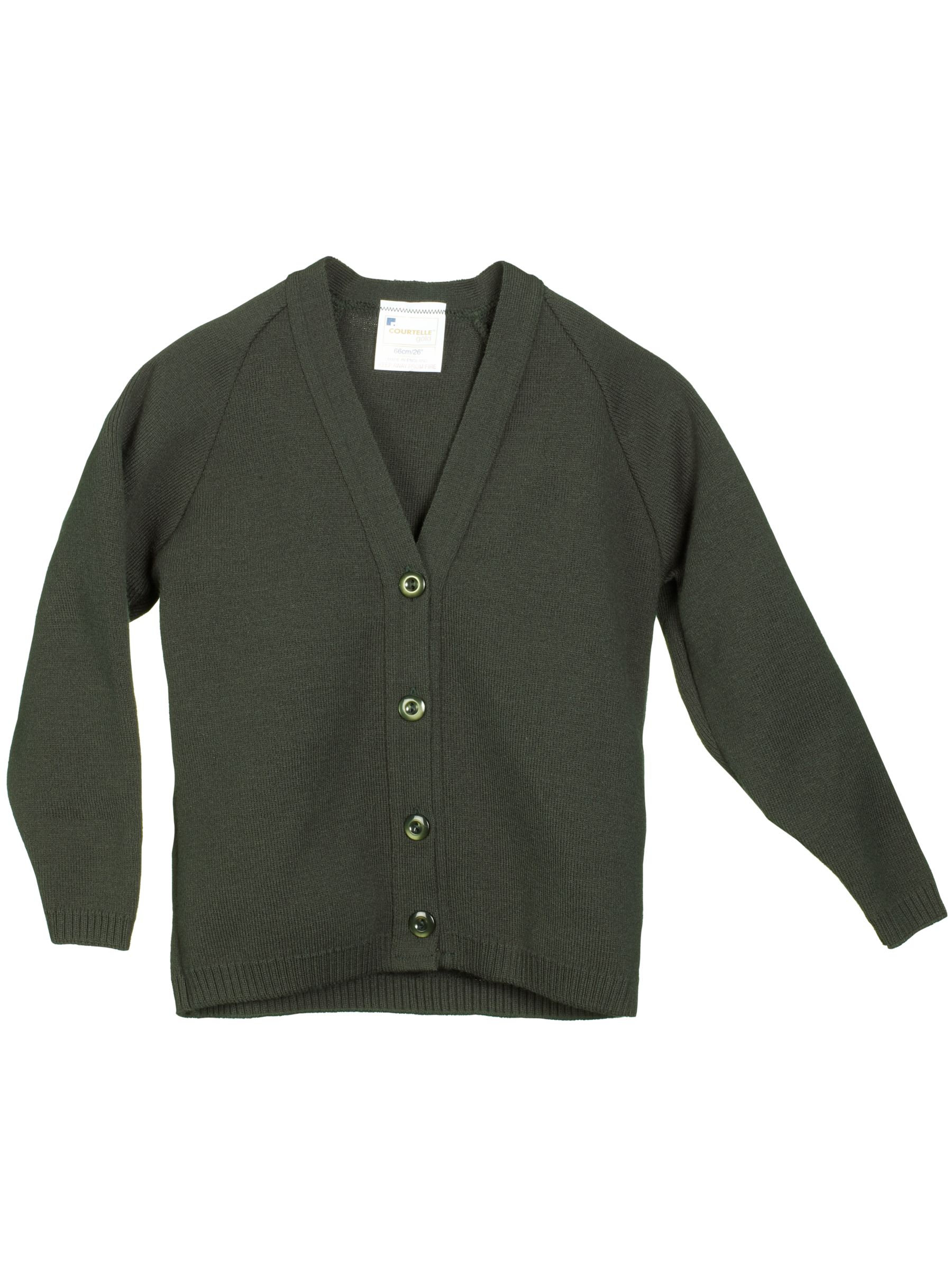 John Lewis Easy-Care Acrylic Cardigan, Bottle, Age 13-14