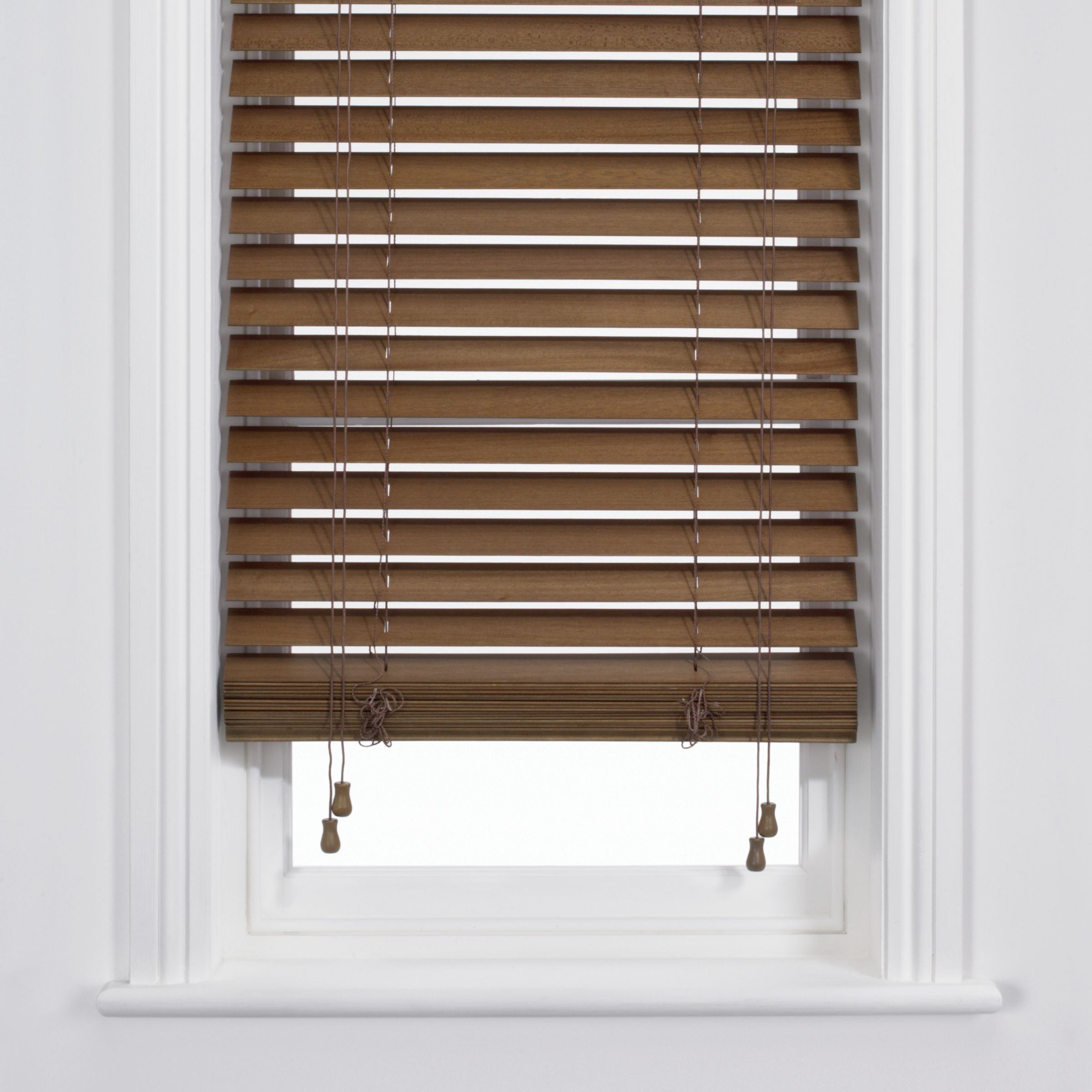 John Lewis Wooden Venetian Blind, Truffle, W60cm