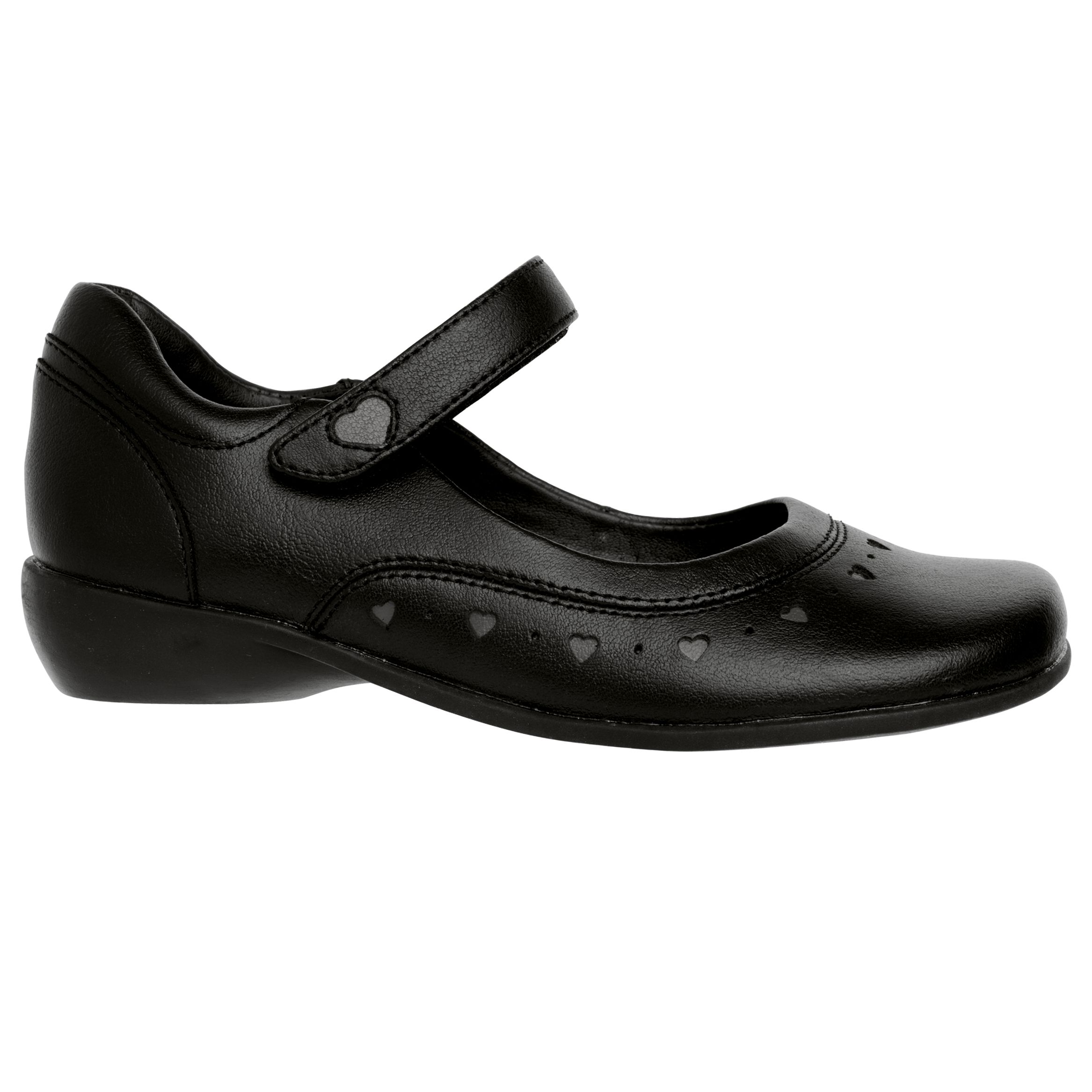 John Lewis Katie Heart Shoes, Black, Size 13