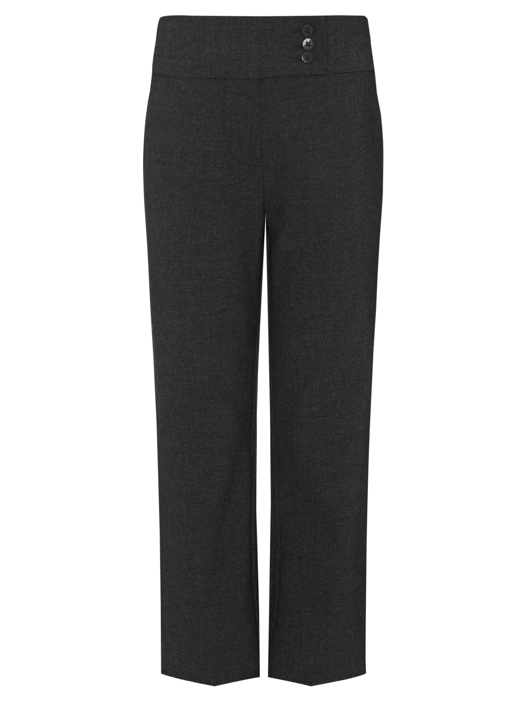 John Lewis Girl's Button Trousers, Grey, Age 7