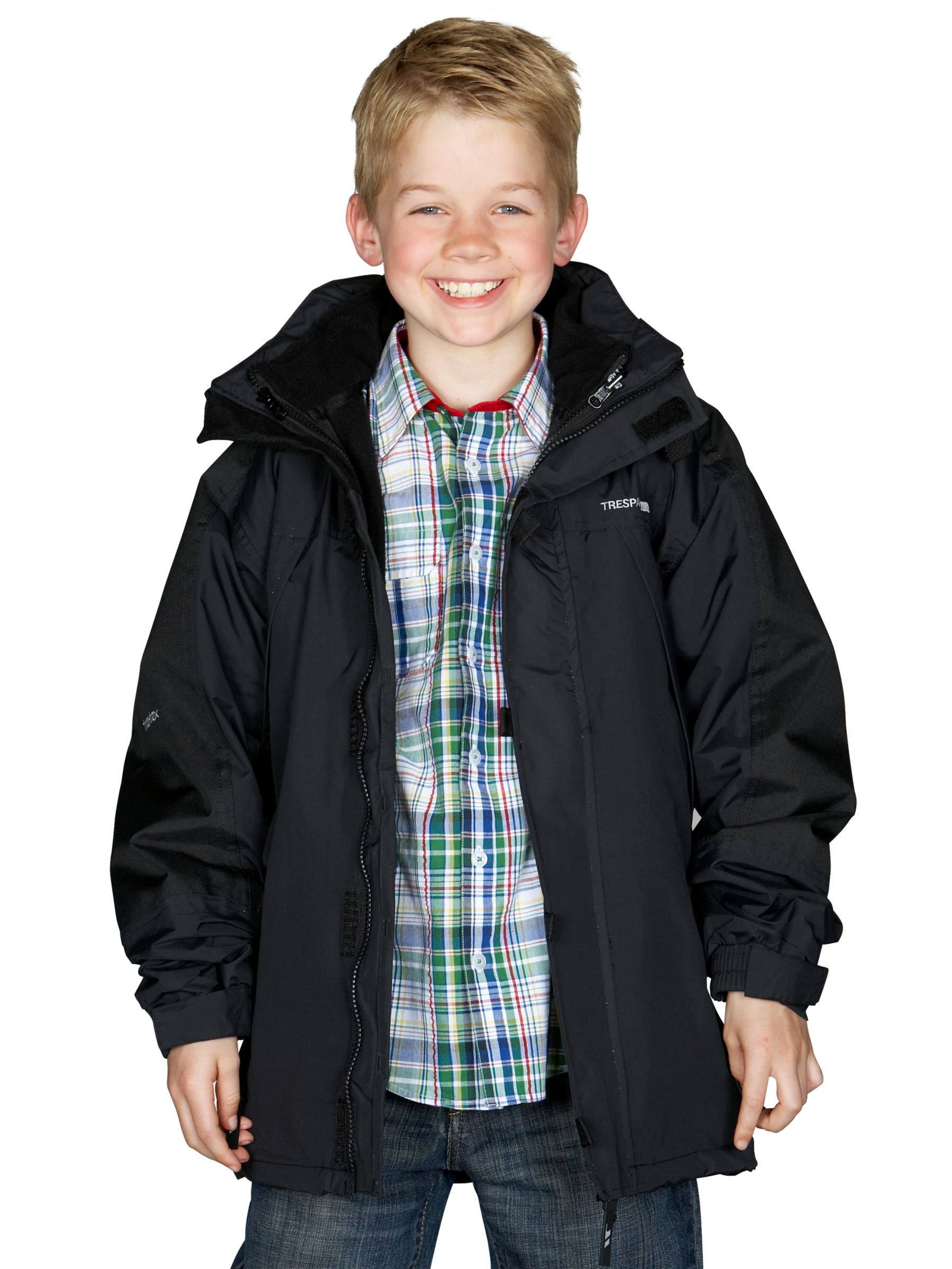 Trespass Enduring Jacket, Black, 12-13 Years