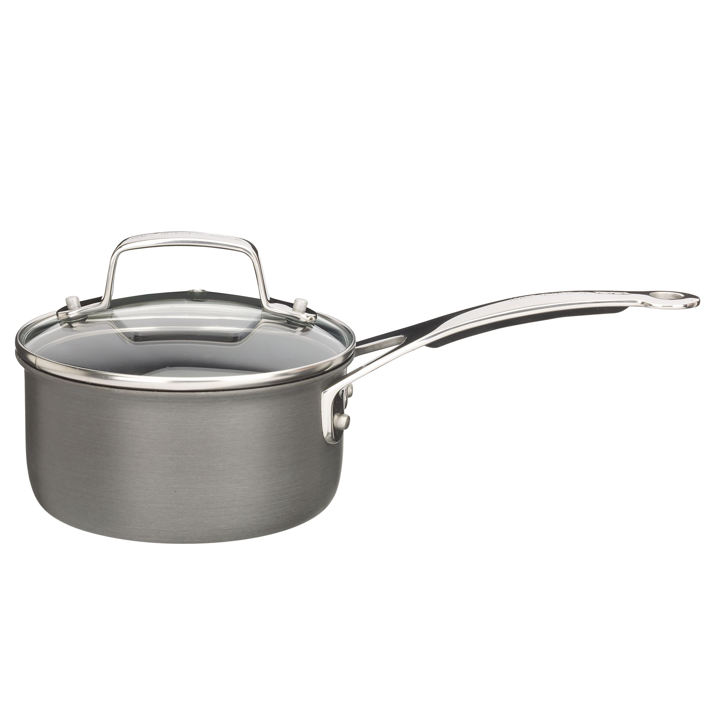 Tefal Jamie Oliver Hard Anodised Saucepan & Lid, 18cm