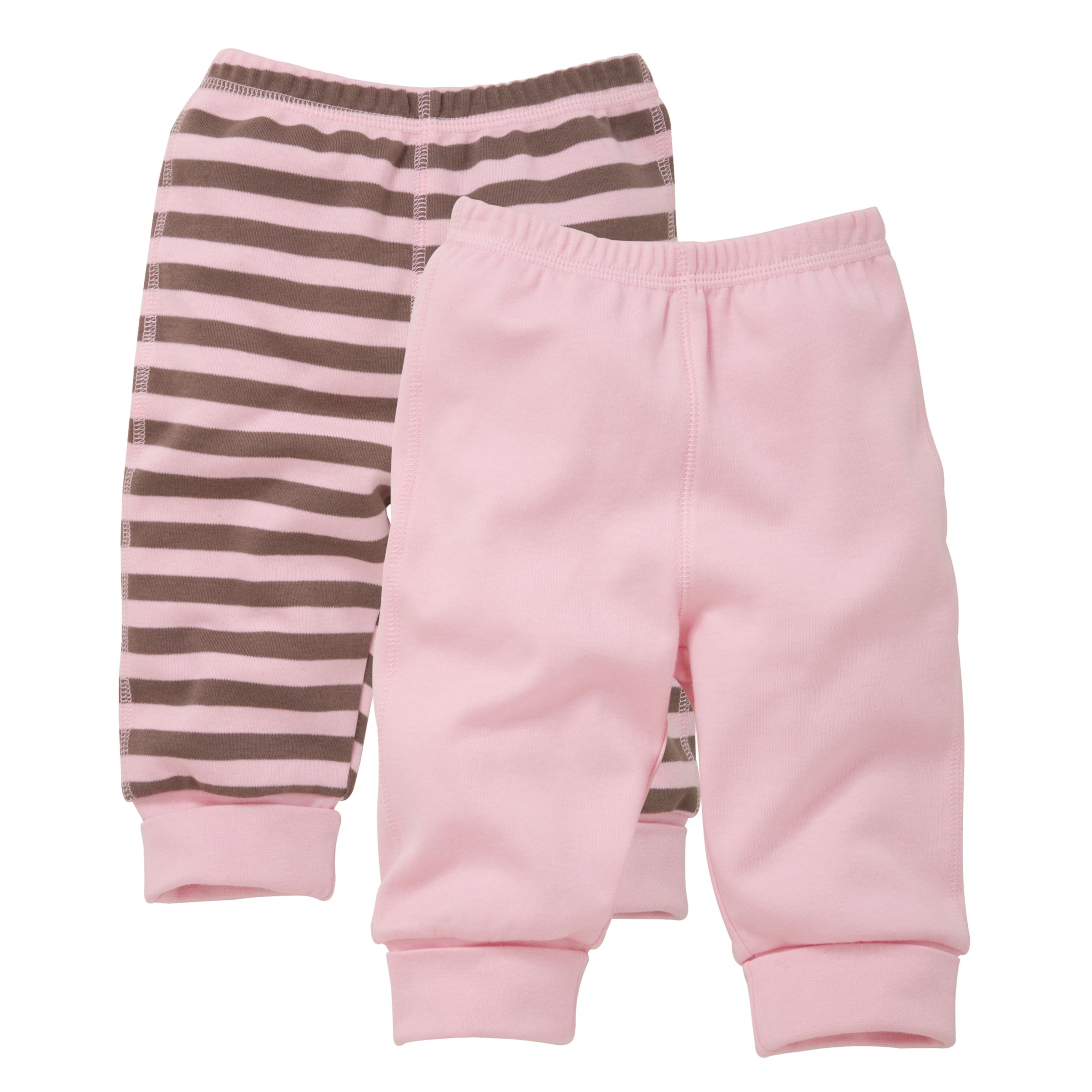 John Lewis Baby Pants, Pack of 2, Pink, 3-6 Months