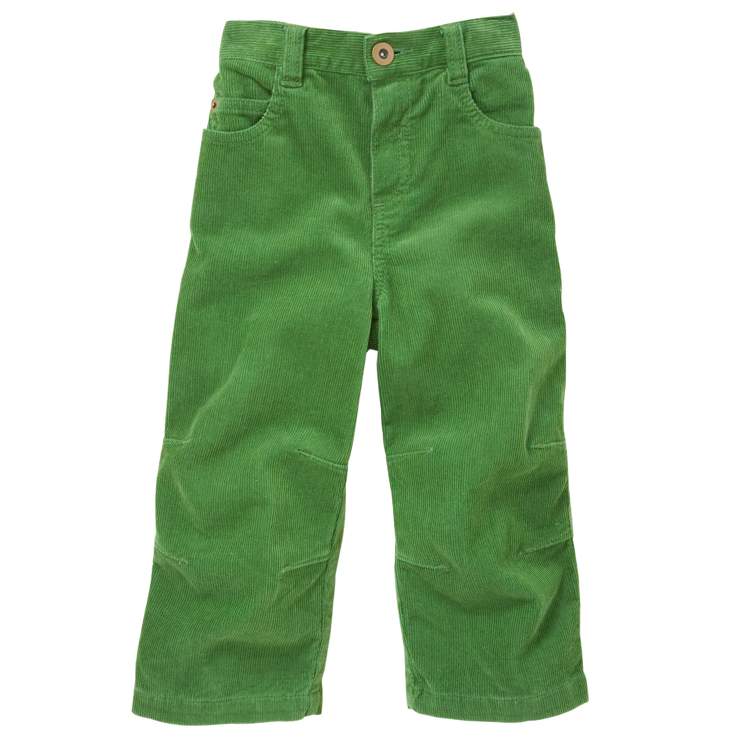 John Lewis Corduroy Trousers, Green, 12-18 Months