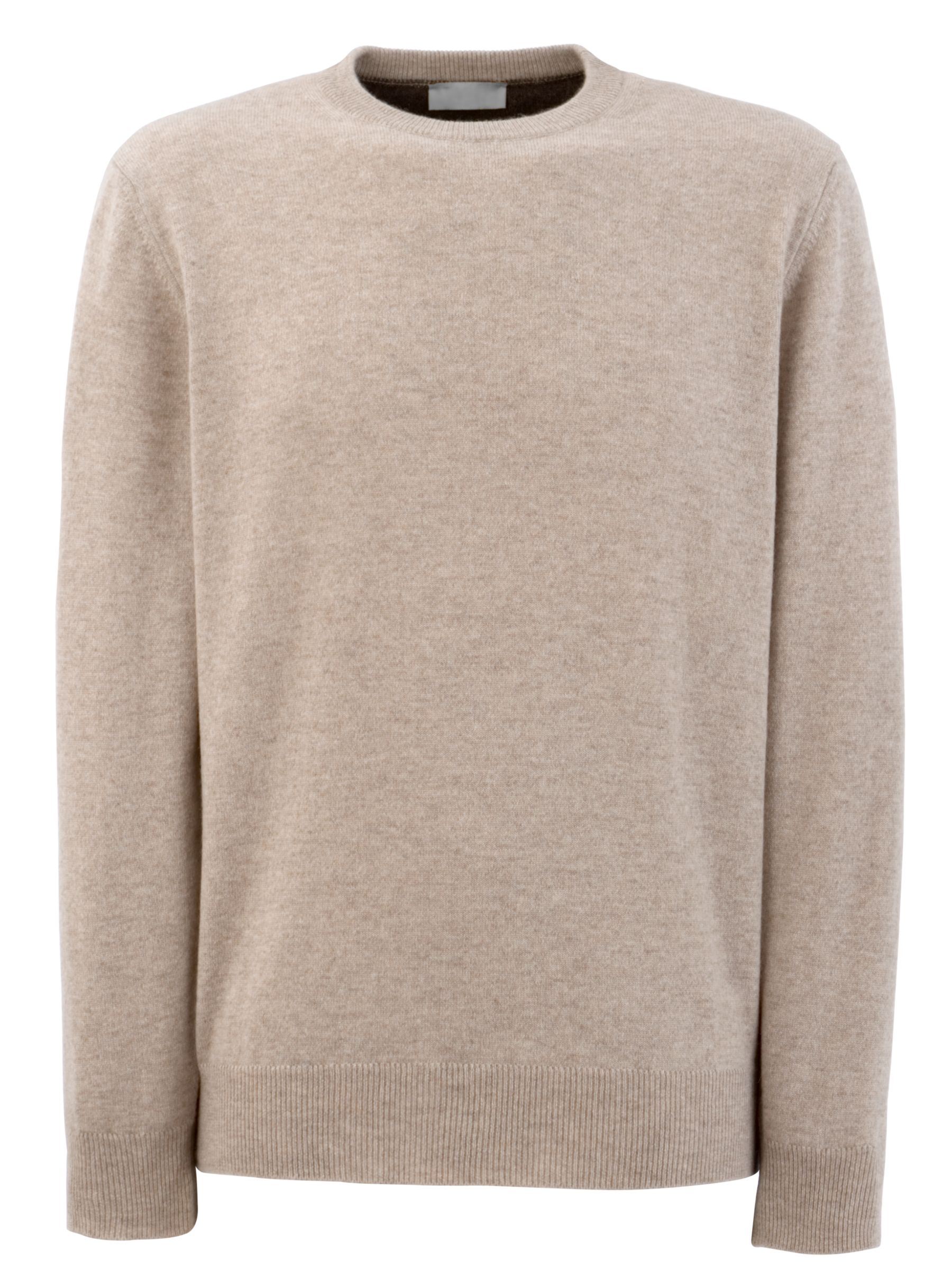 John Lewis Contrast Cashmere Crew Neck Jumper Natural Extra Extra Large