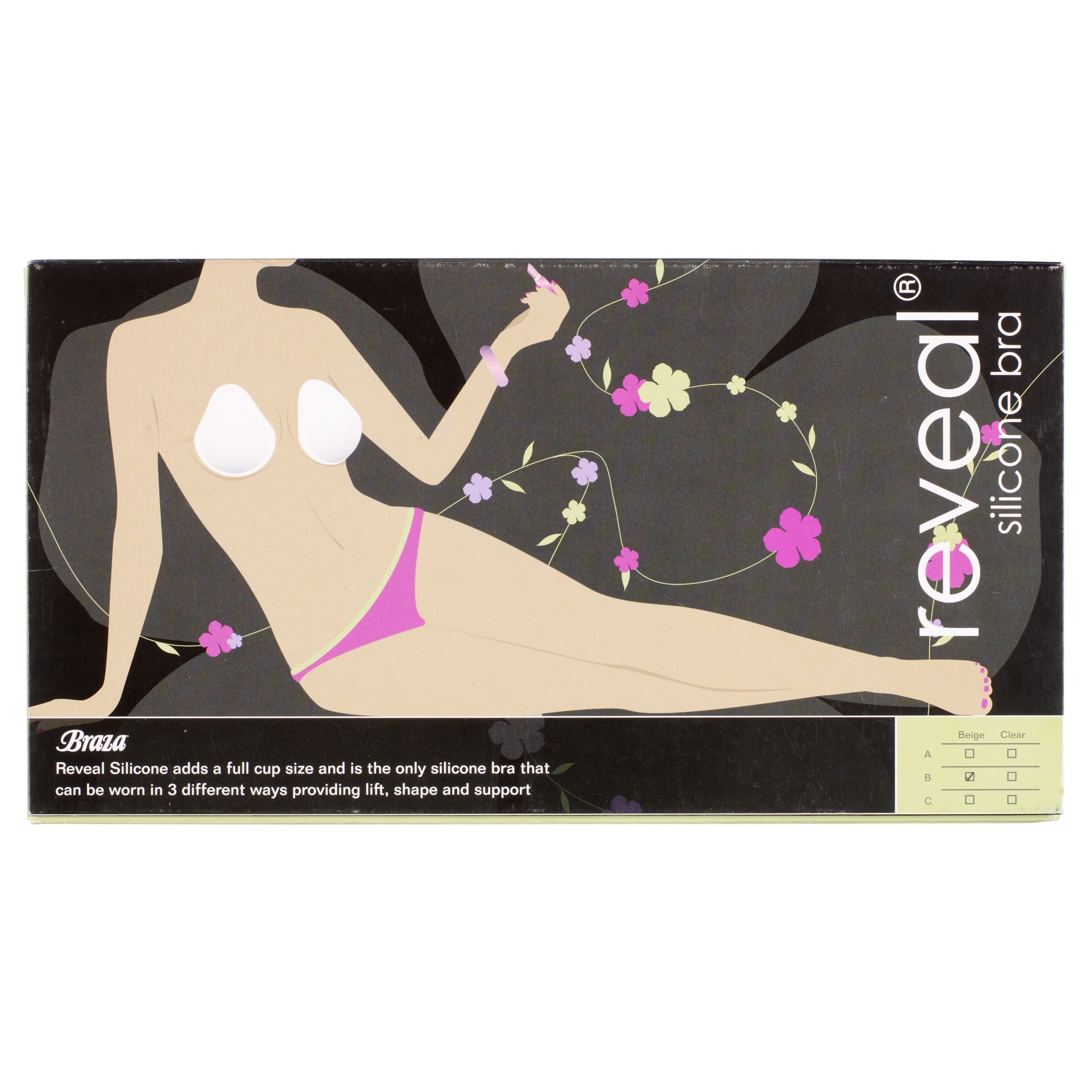 Braza Silicone Reveal Bra Beige Cup Size A