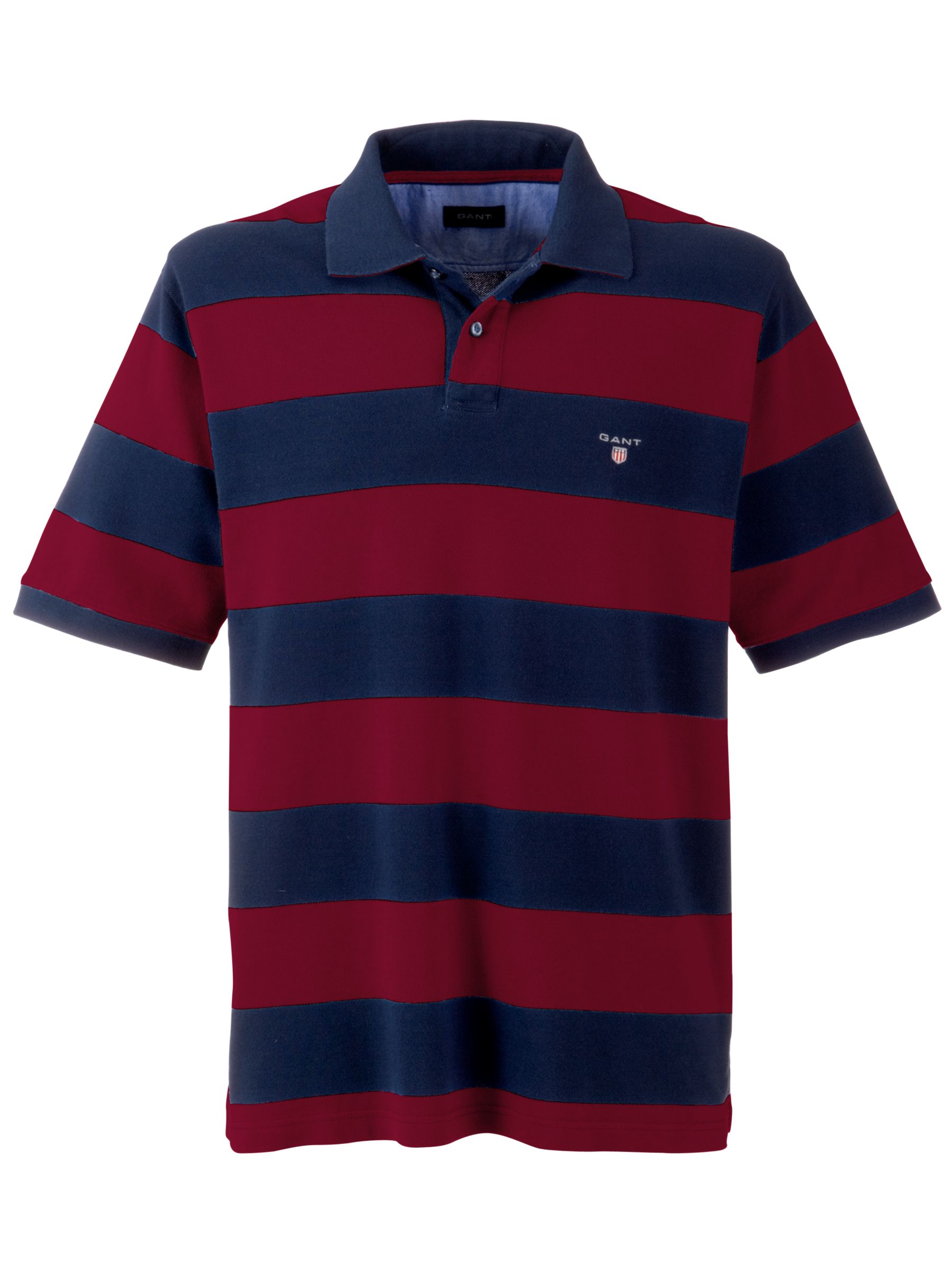 Gant Bar Stripe Polo Shirt, Red, Large