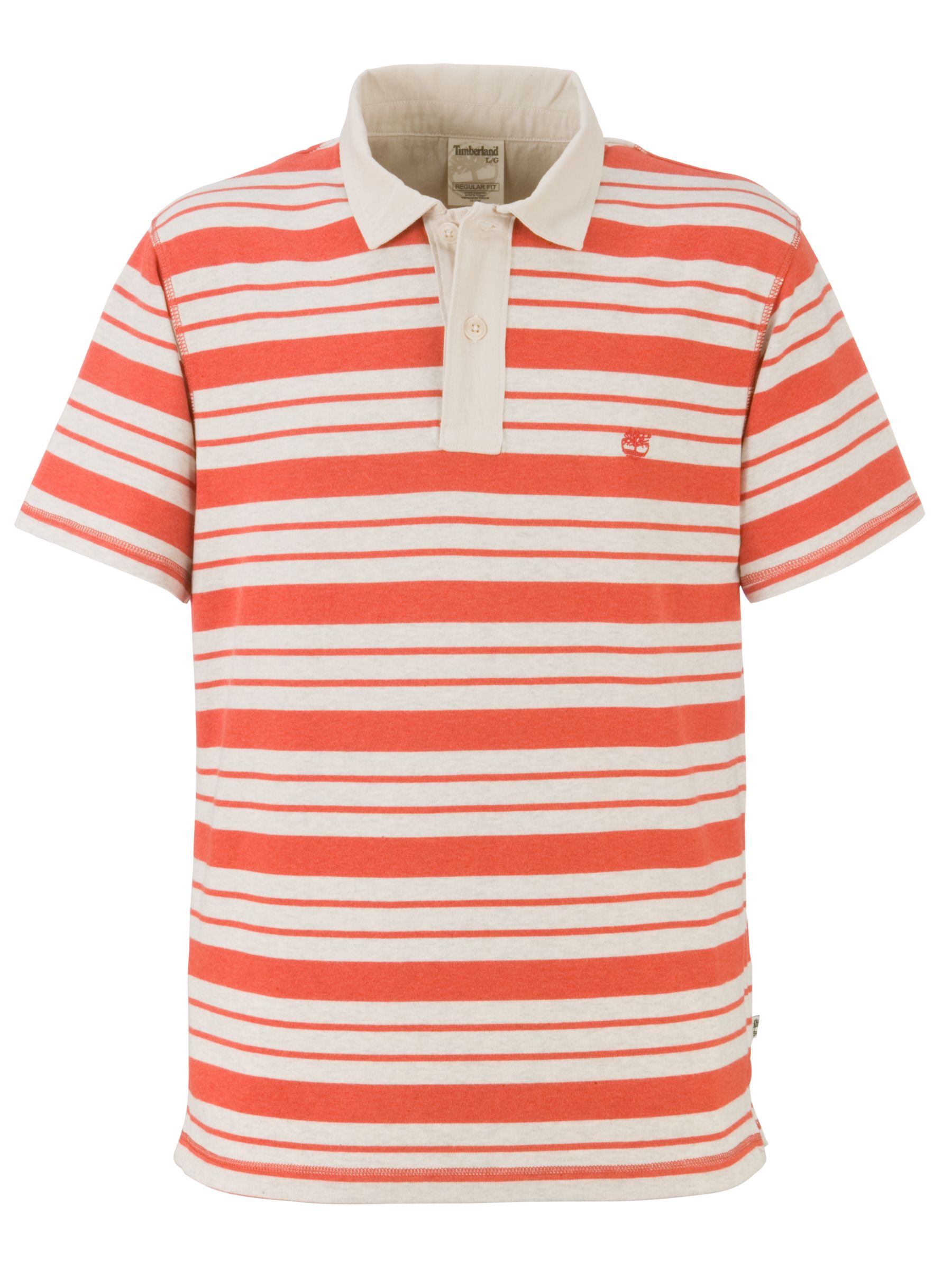 Timberland John Striped Polo Shirt Orange Extra Extra Large