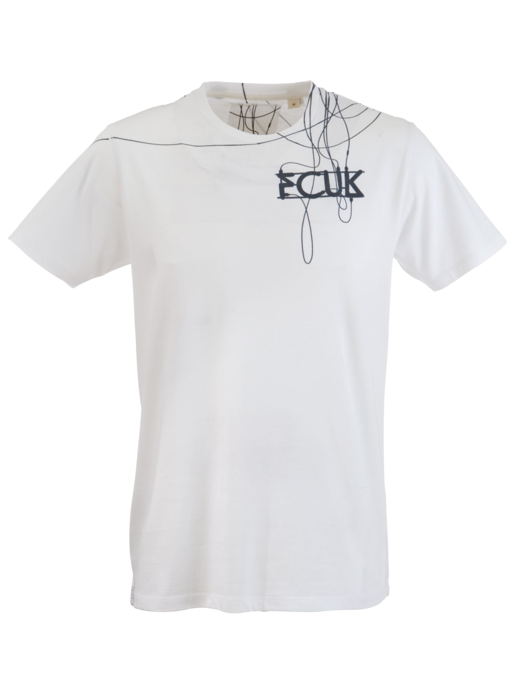 French Connection Dock Cable T-Shirt, White, Small