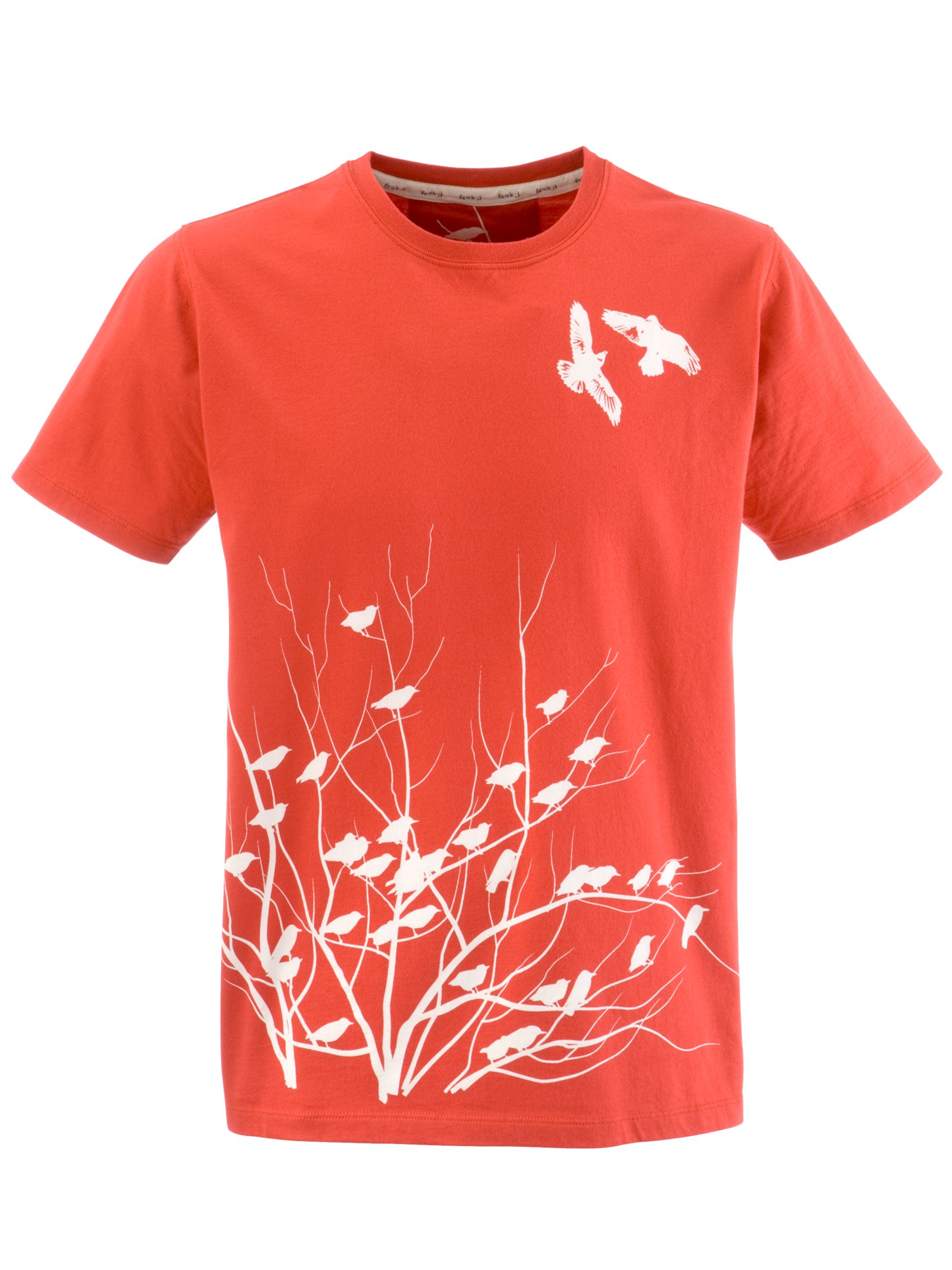 French Connection Bird Short Sleeve T-Shirt, Red, Medium