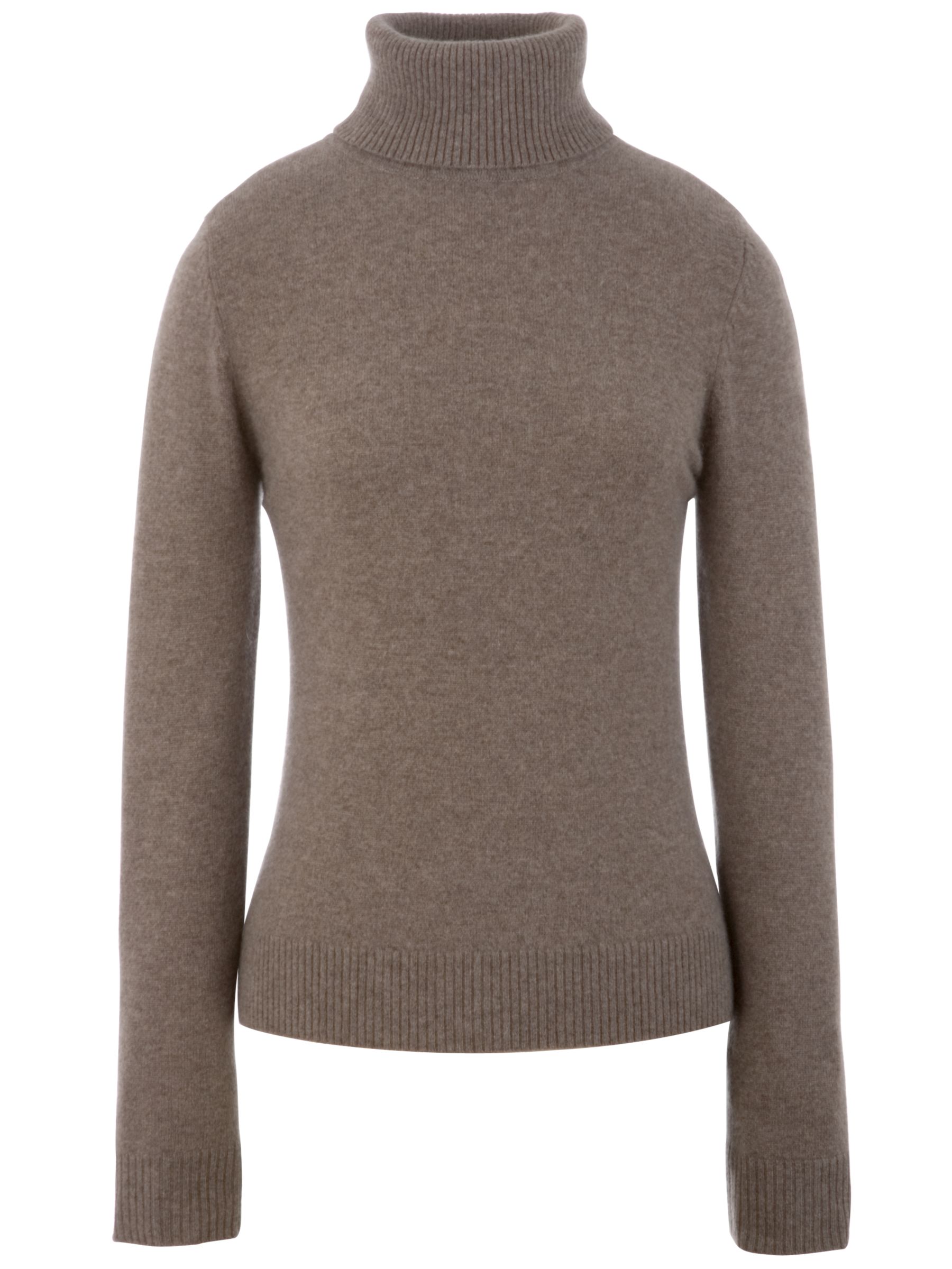 John Lewis Cashmere Roll Neck Jumper Toast Size 16