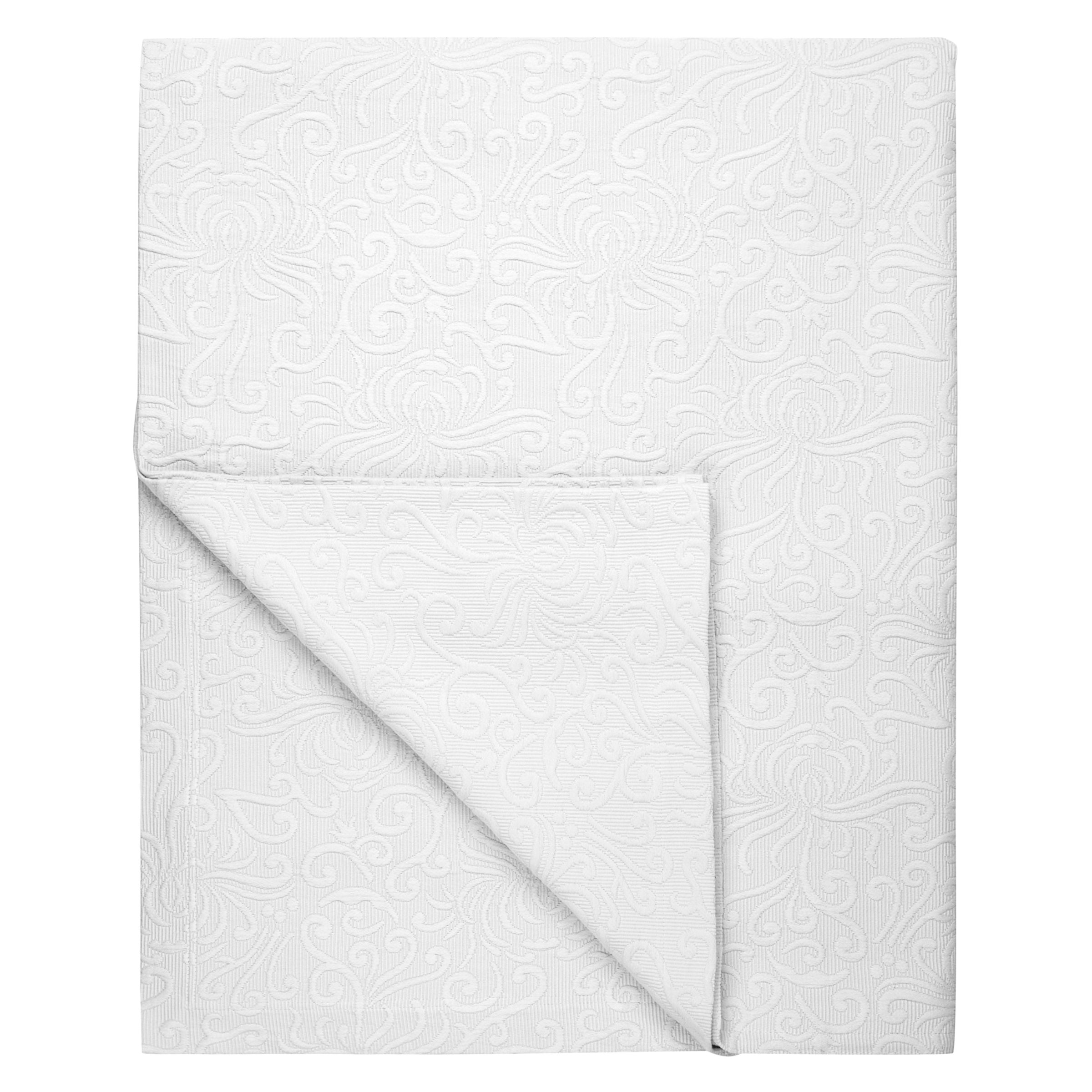 John Lewis Alice Bedspread White W260 x L260cm