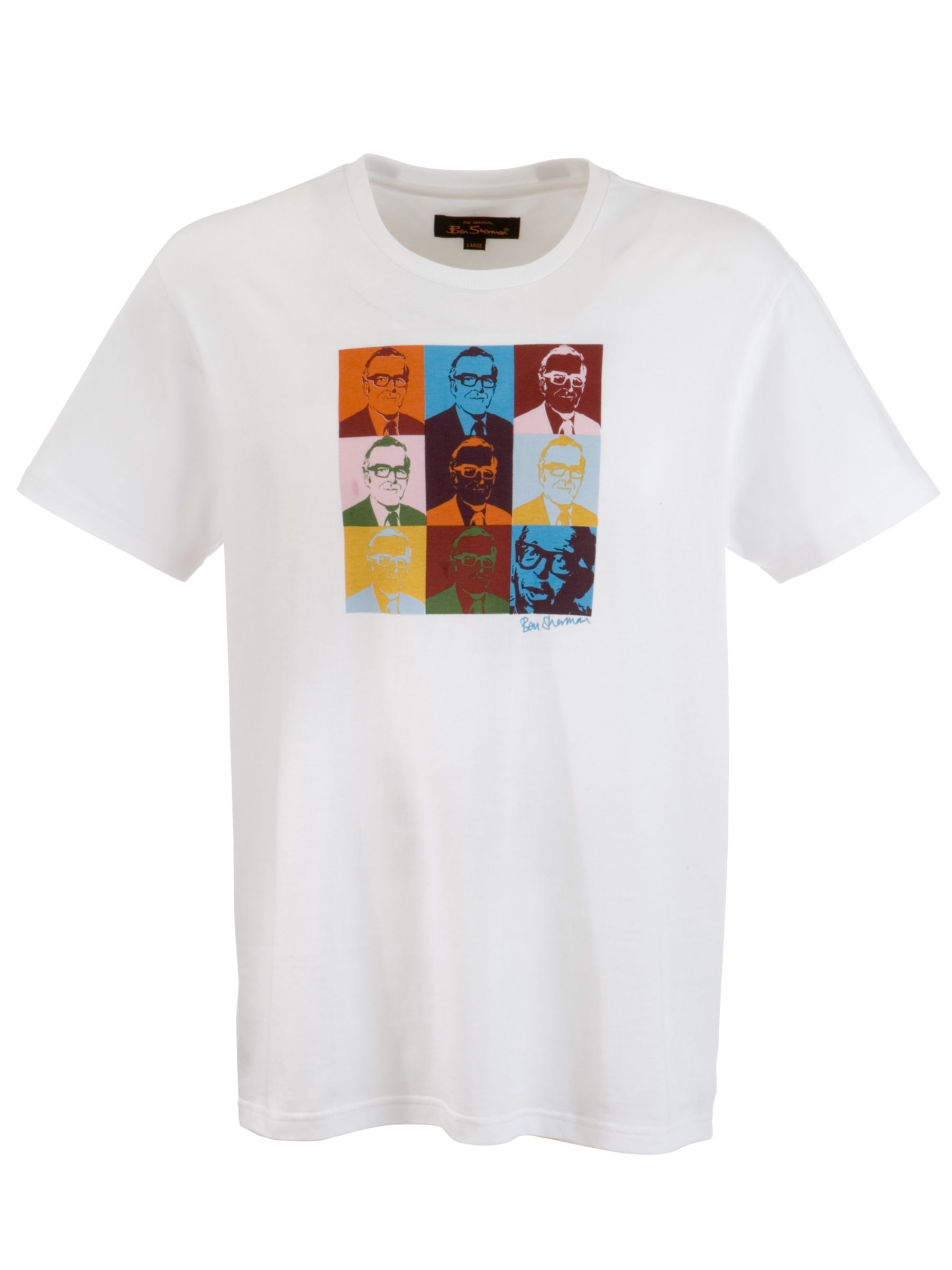 Ben Sherman Sherman Print T-Shirt, White, Extra Extra Large