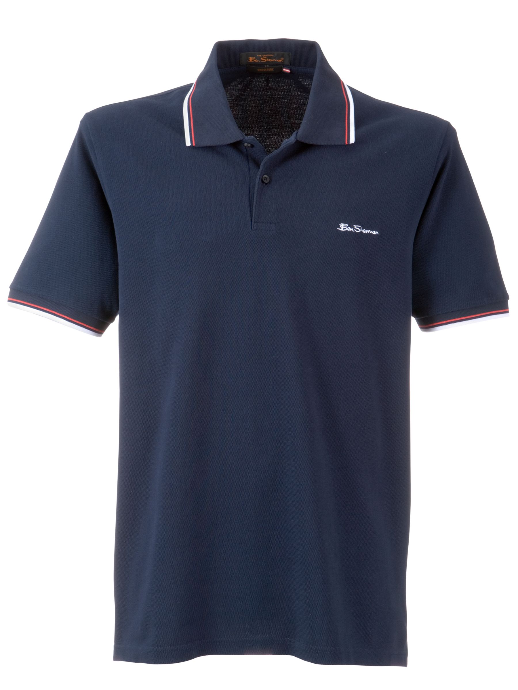 Ben Sherman Romford Stripe Polo Shirt, Navy, Ex Ex Large