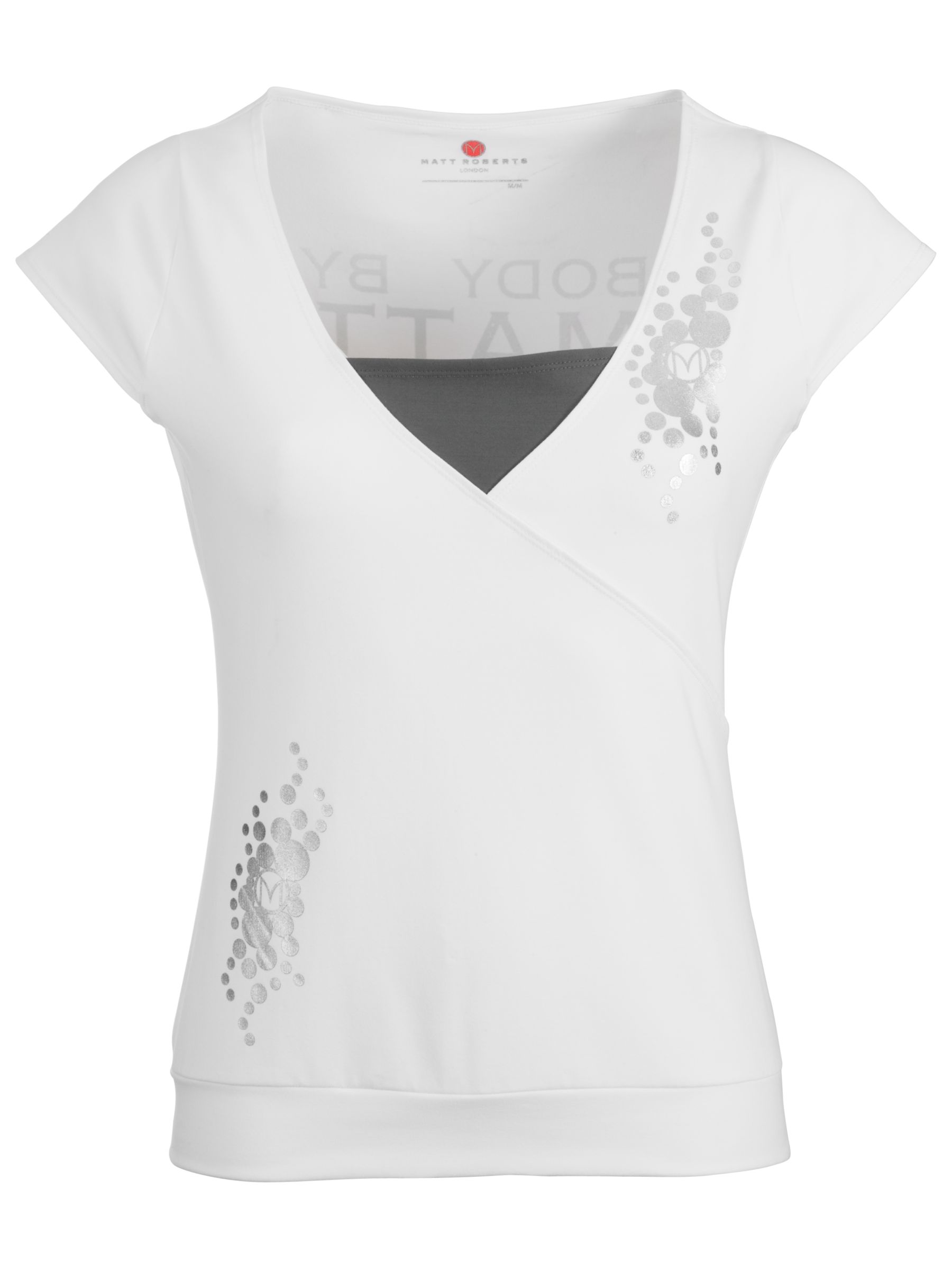 Matt Roberts Wrap Style T-Shirt, White, Extra Large