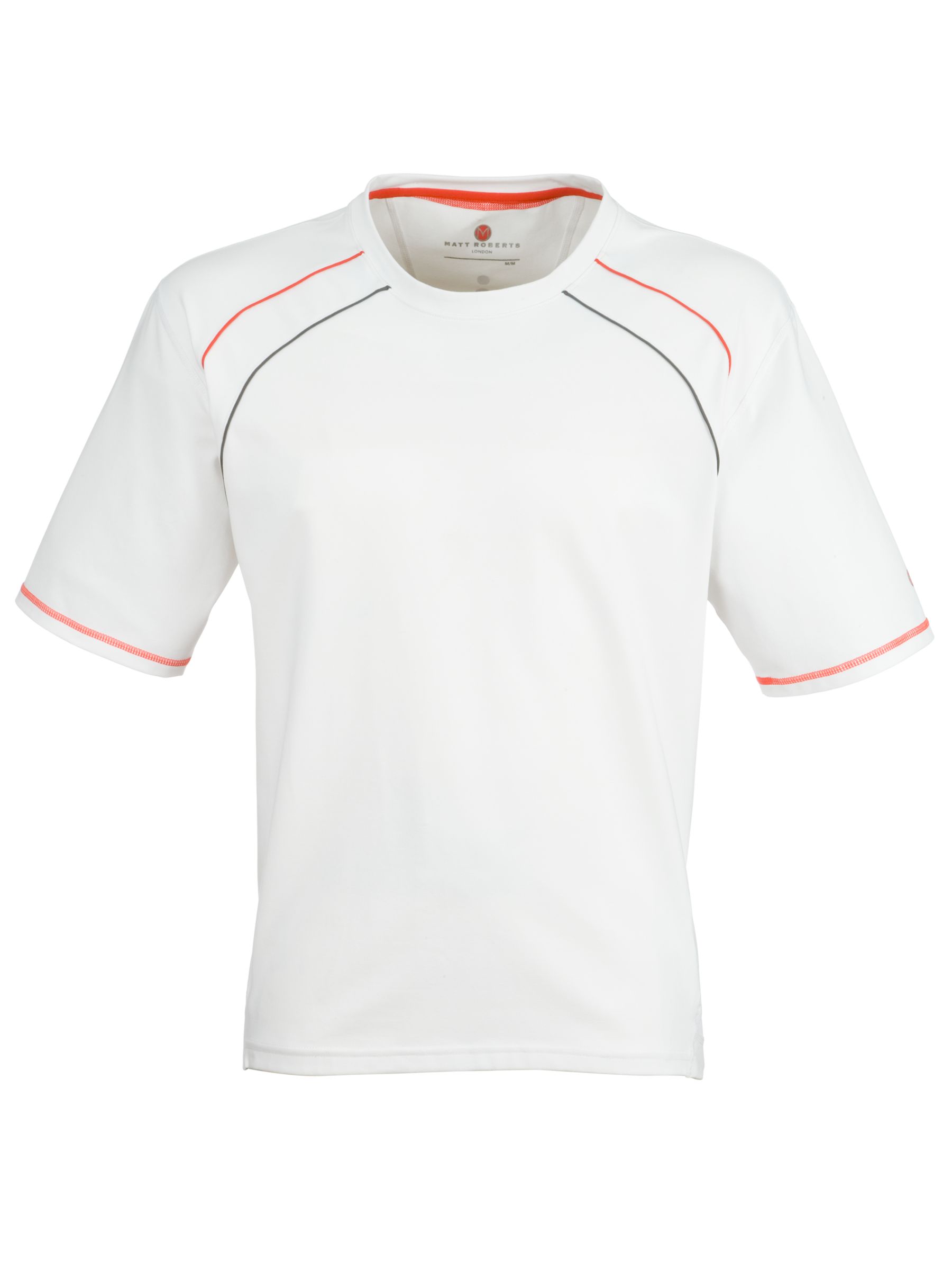 Matt Roberts Short Sleeve Performance Top, White, Extra Large