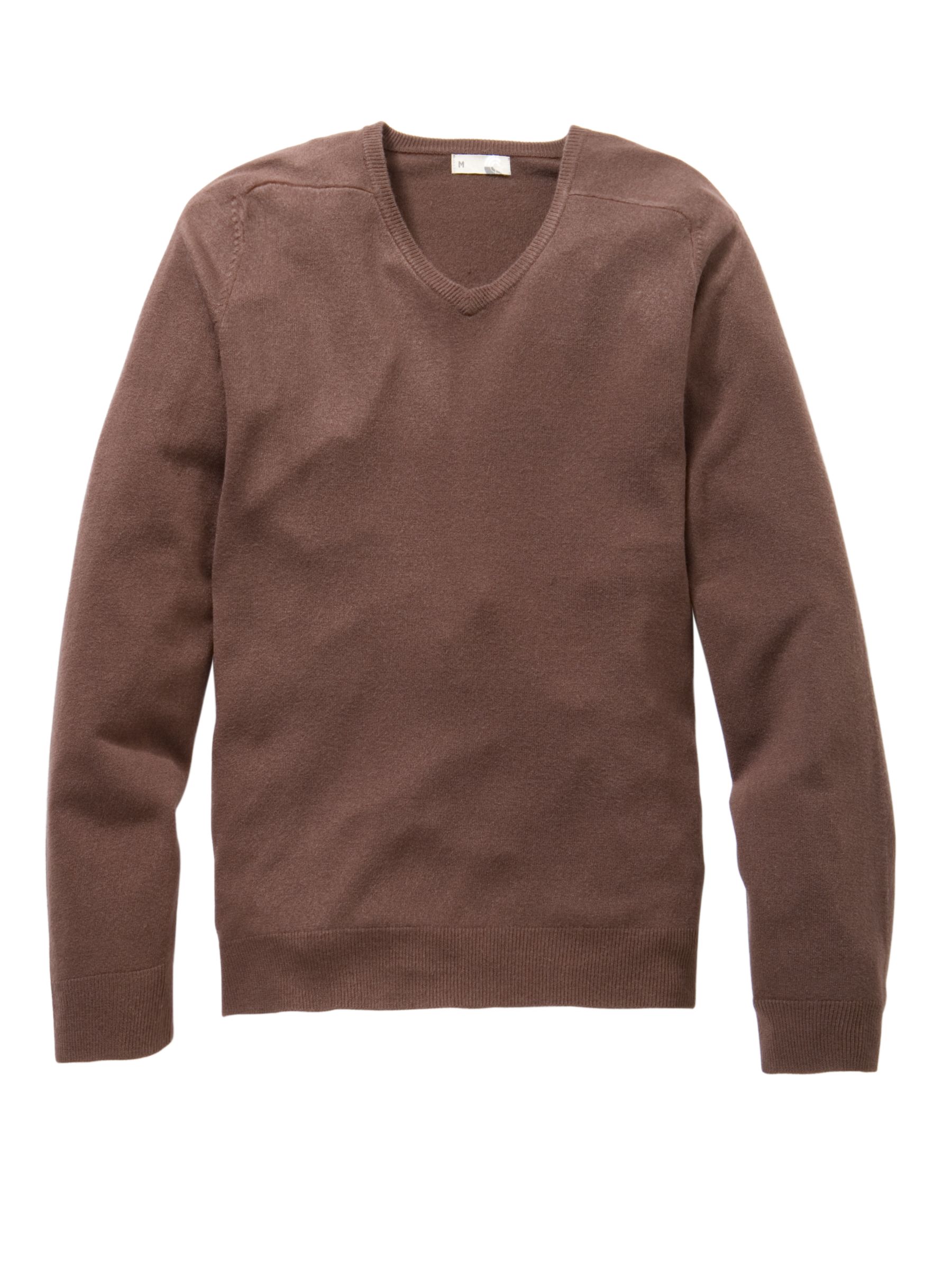 John Lewis Men Fine Gauge VNeck Jumper Brown M