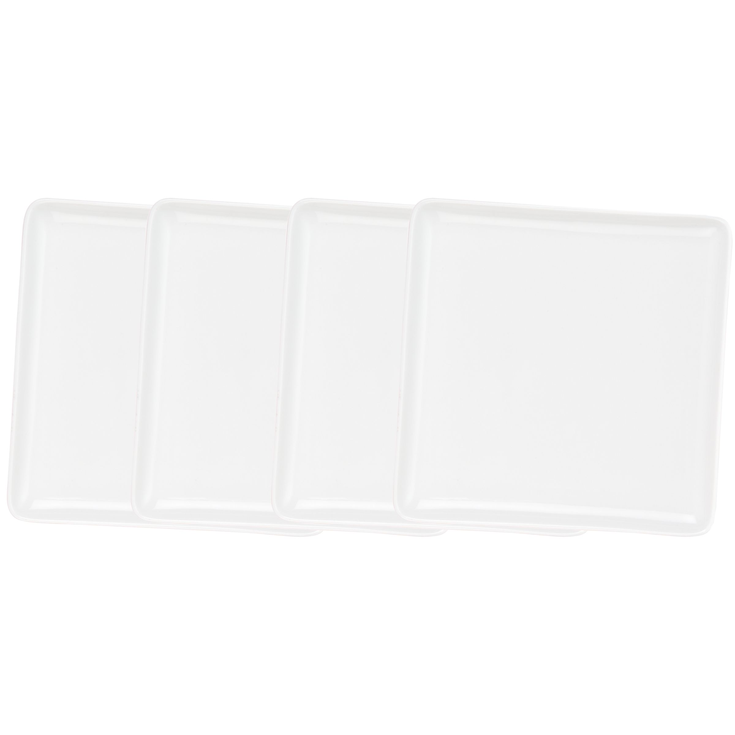 Oriental White Plates, Box of 4