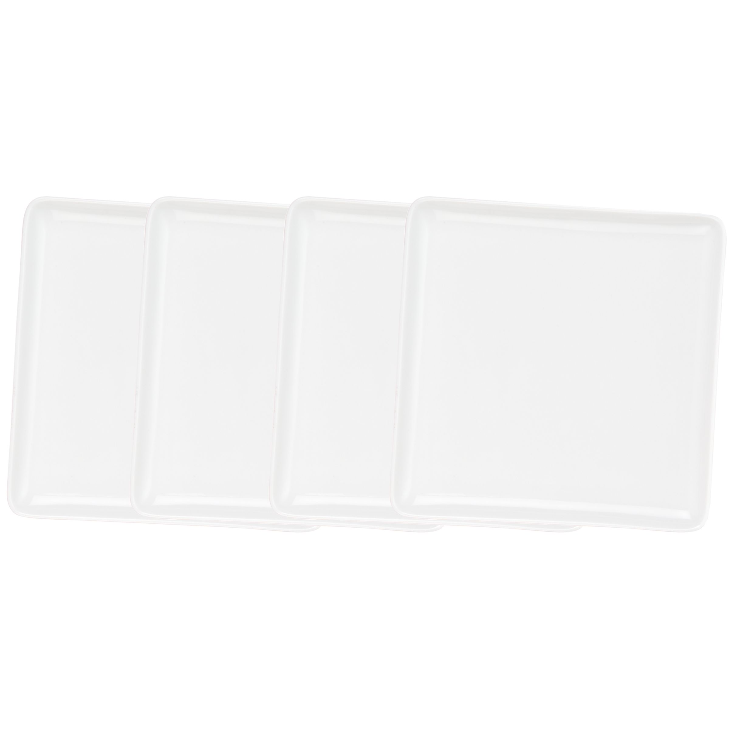 John Lewis Oriental White Plates, Box of 4