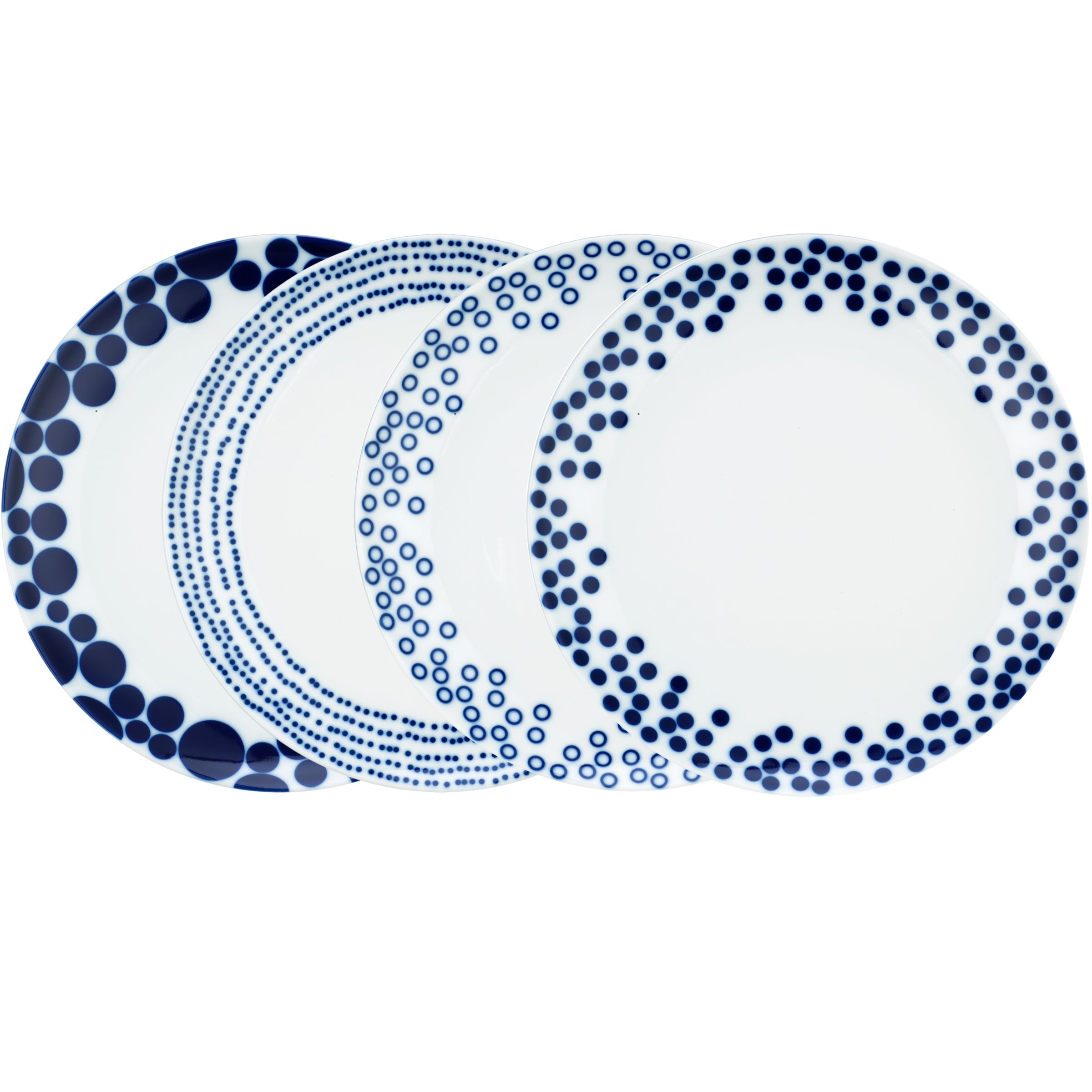 John Lewis Spots Plates, Set of 4