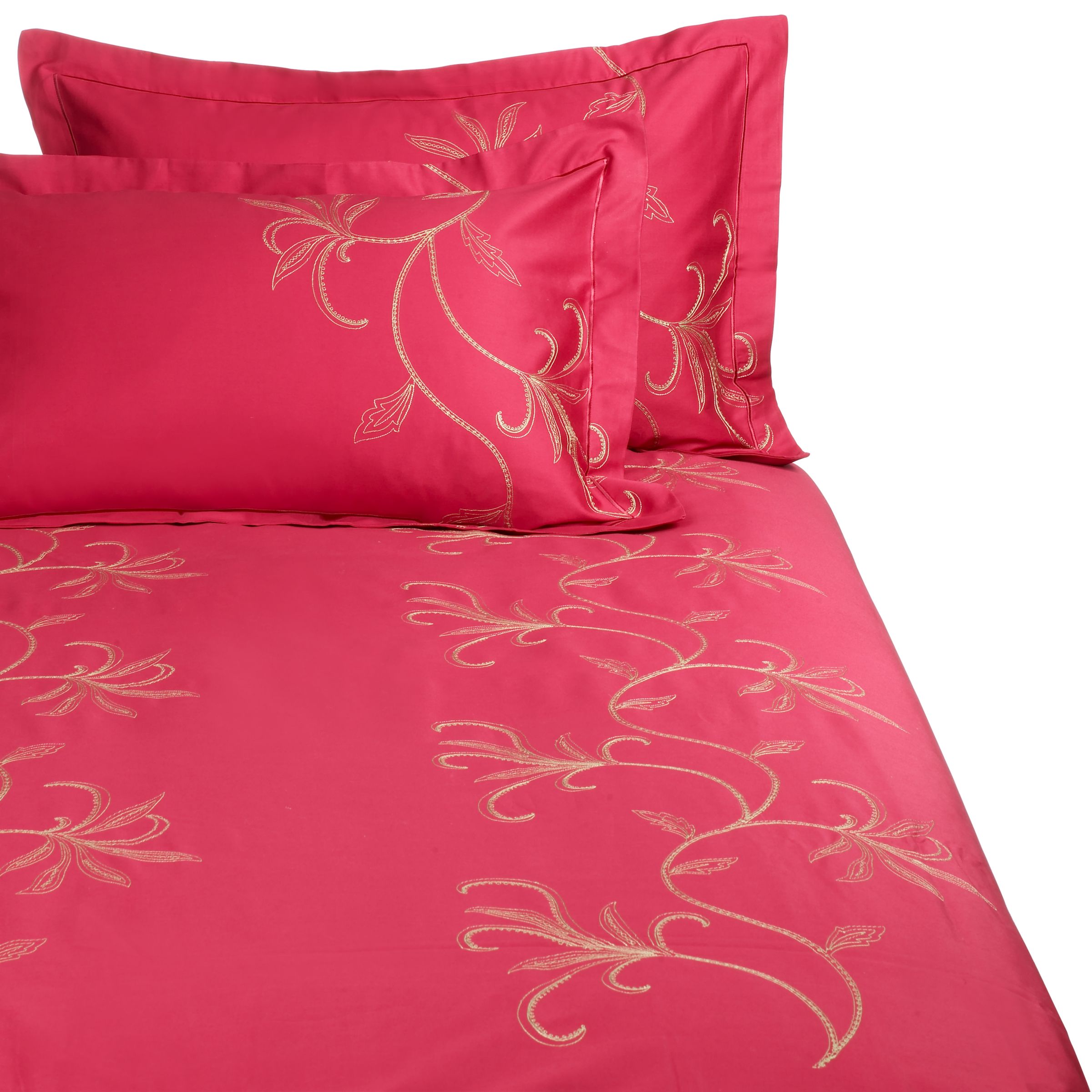 Harlequin Sirena Embroidery Duvet Cover Cherry Red Single
