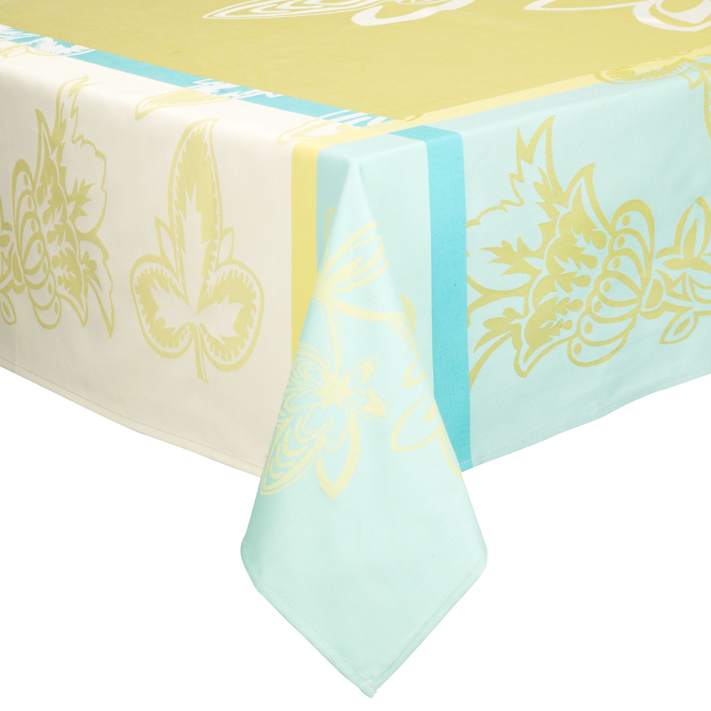 John Lewis Esmerelda Tablecloths Green Multi W140 x L180cm