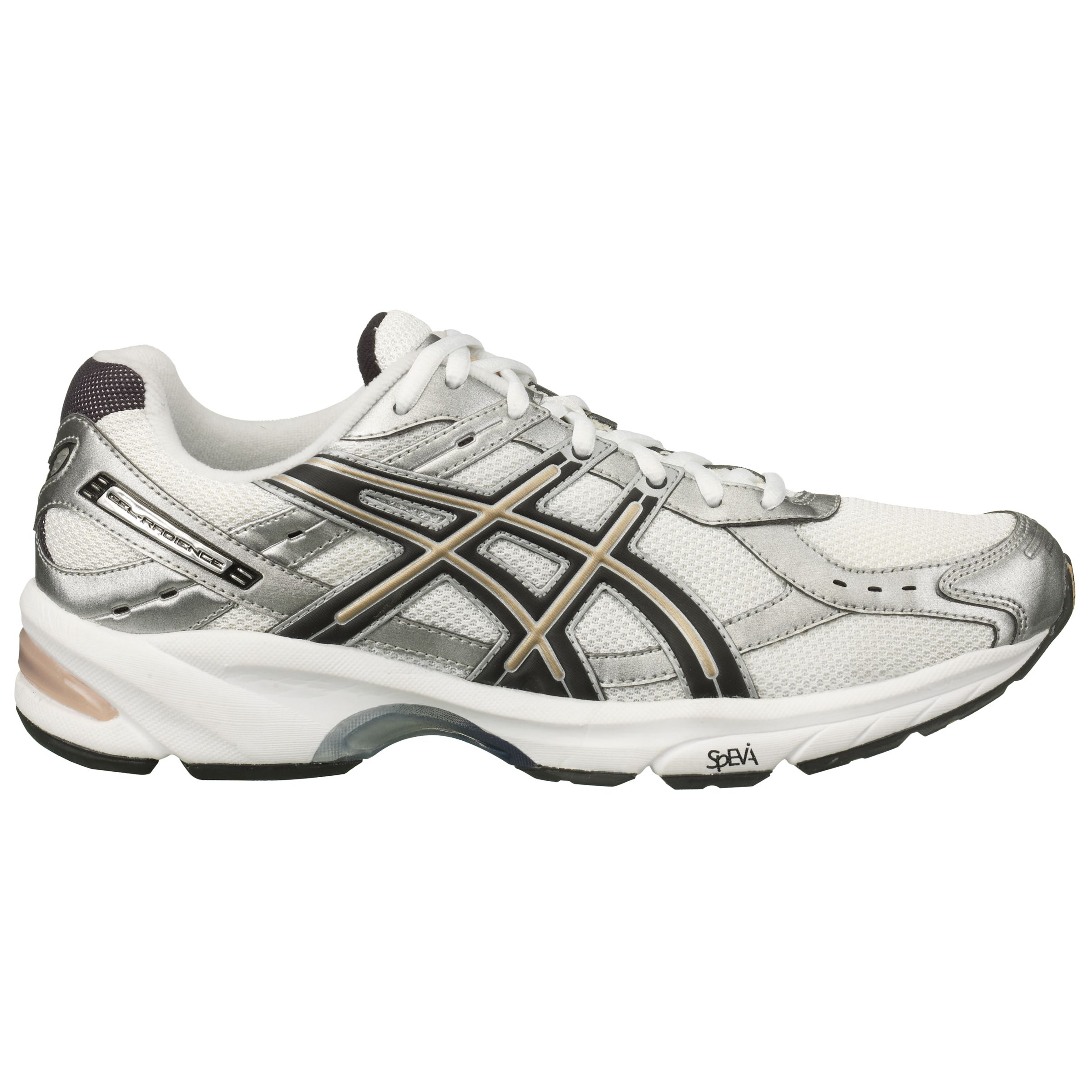 Asics Gel Radience Running Shoes, White/Black, Size 8