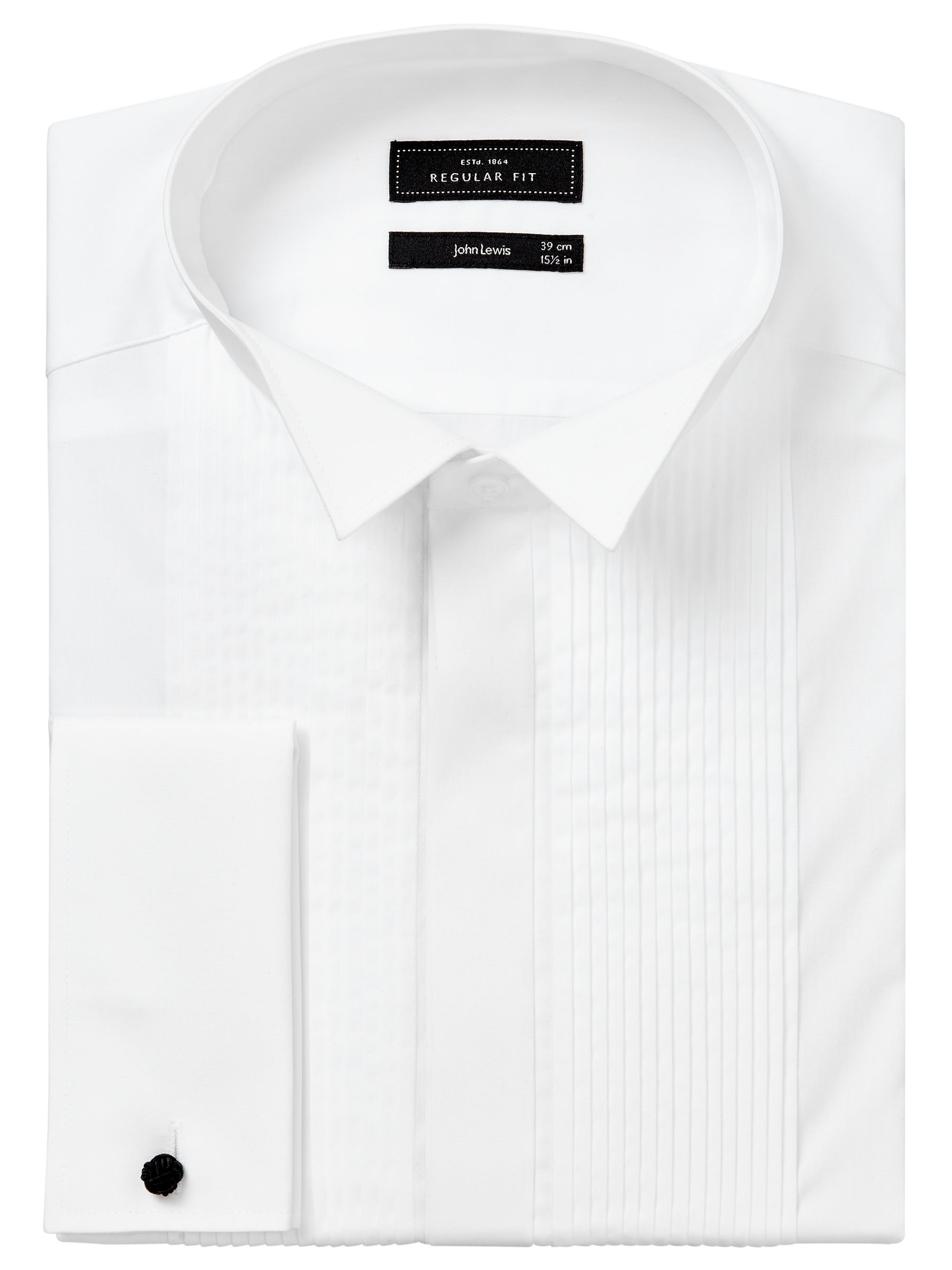 Buy John Lewis Pleated Front Wing Collar Double Cuff Dress Shirt 