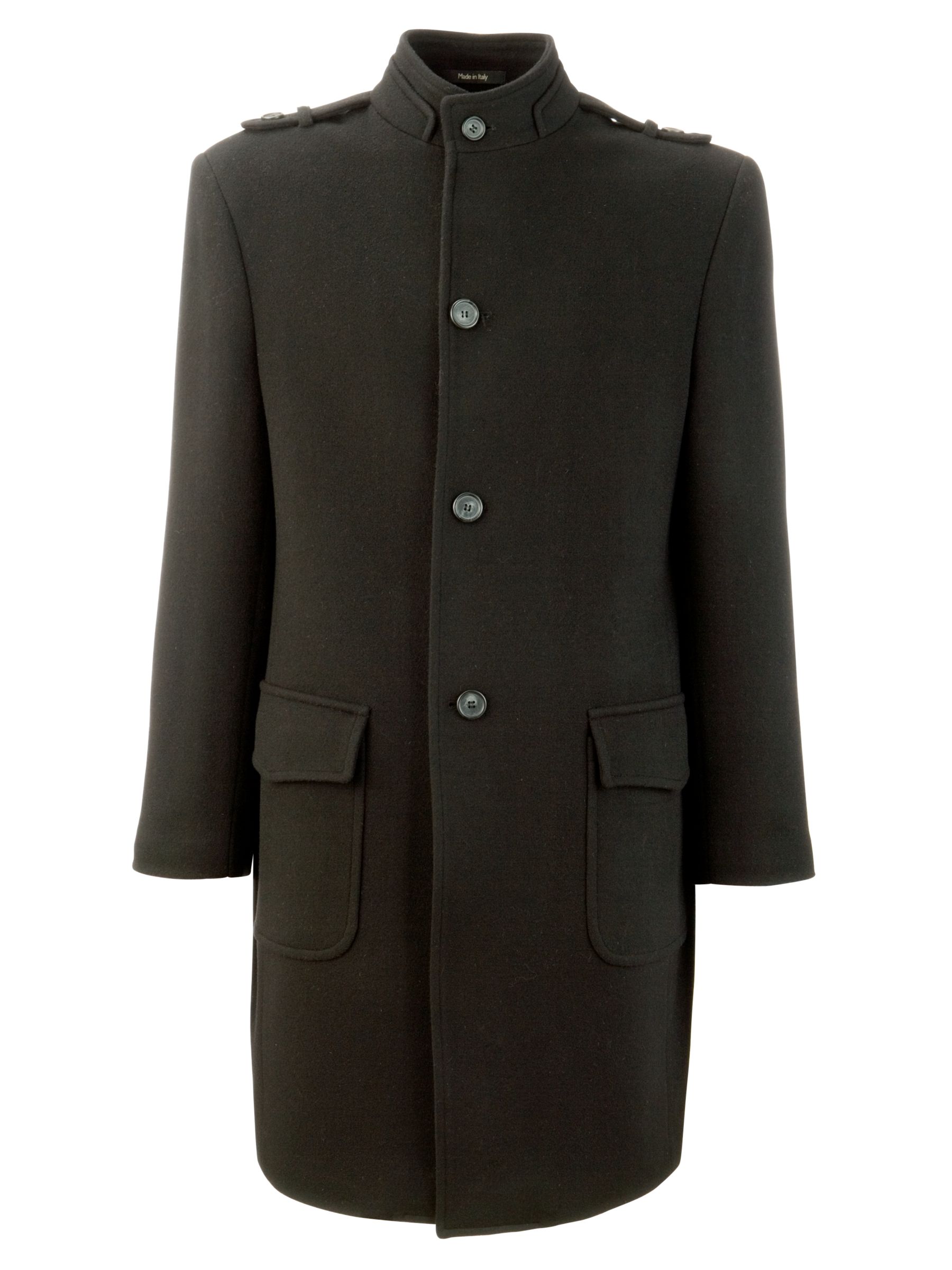 John Lewis Wool/Cashmere Coat, Black, Medium