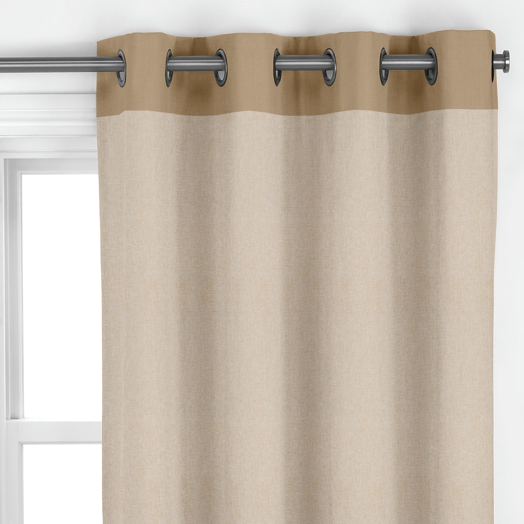 John Lewis Glamour Eyelet Curtains, Natural