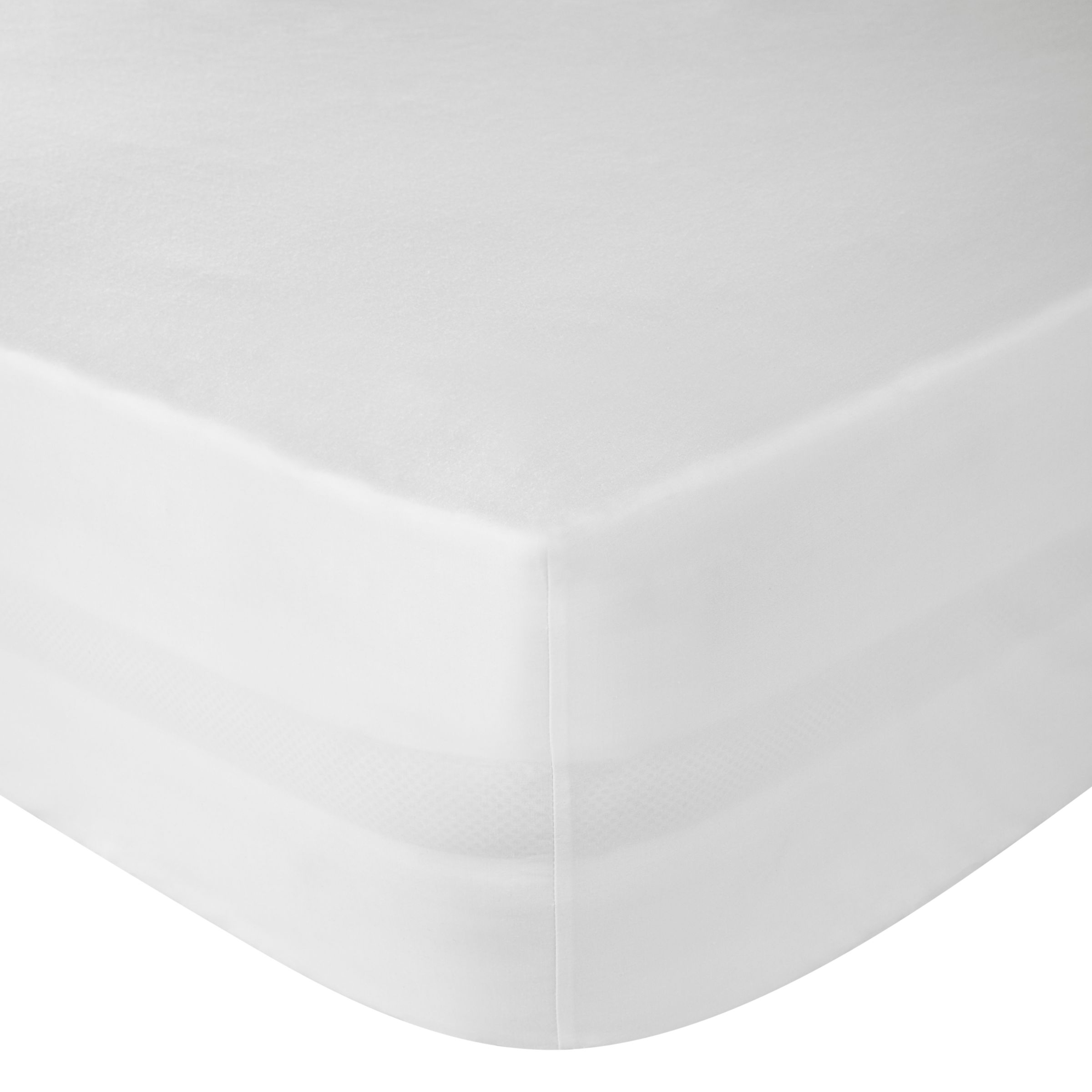 John Lewis Combed Polycotton Fitted Sheet White Single
