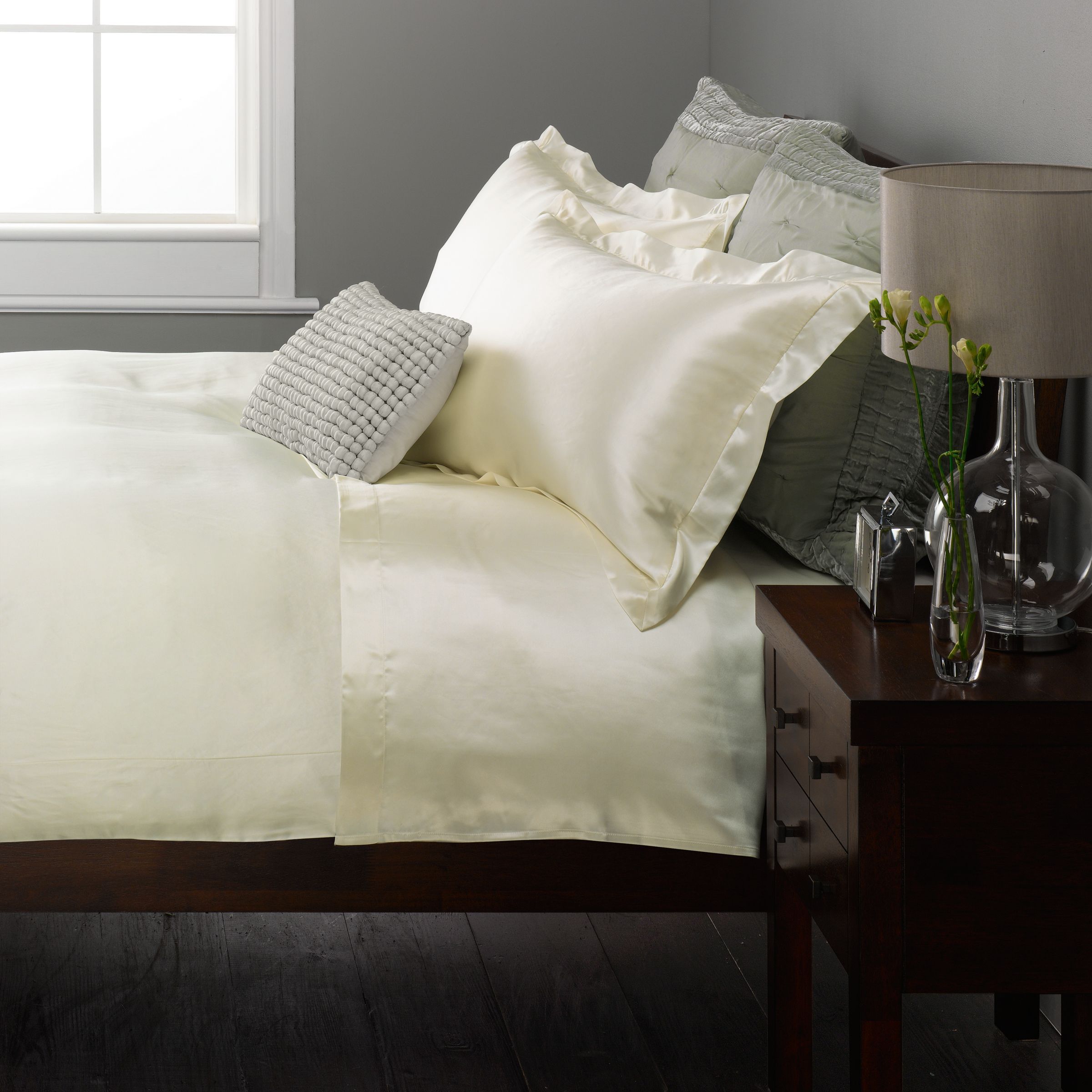 John Lewis Silk Duvet Covers, Ivory