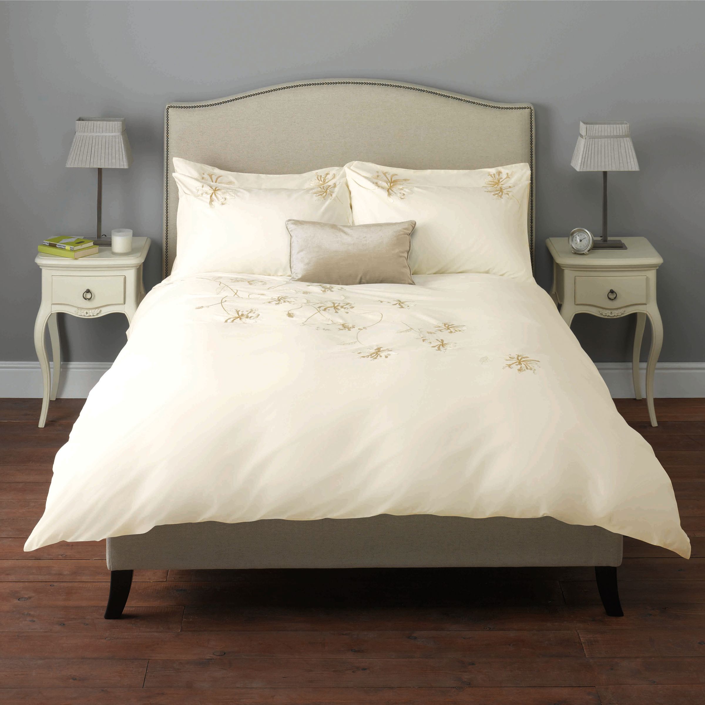 John Lewis Honeysuckle Duvet Cover, Oyster