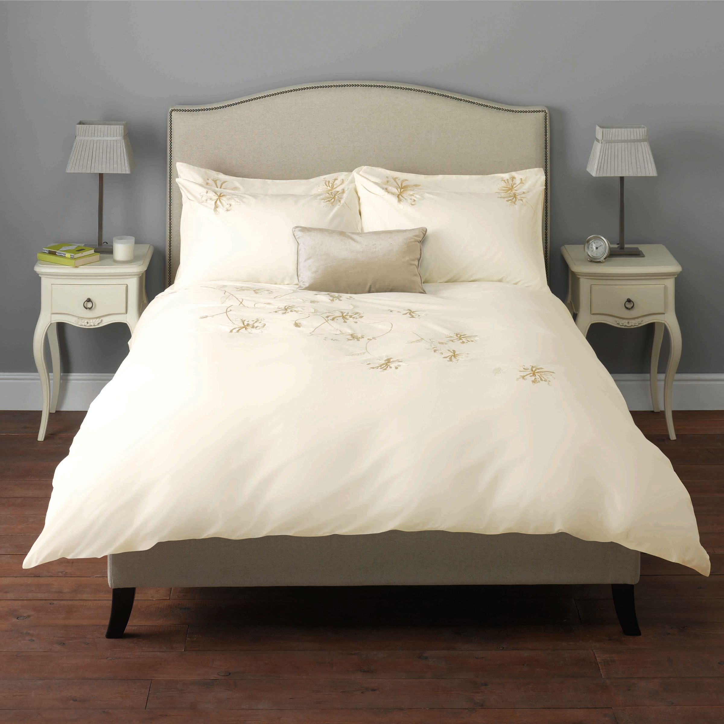 John Lewis Honeysuckle Pillowcases, Oyster