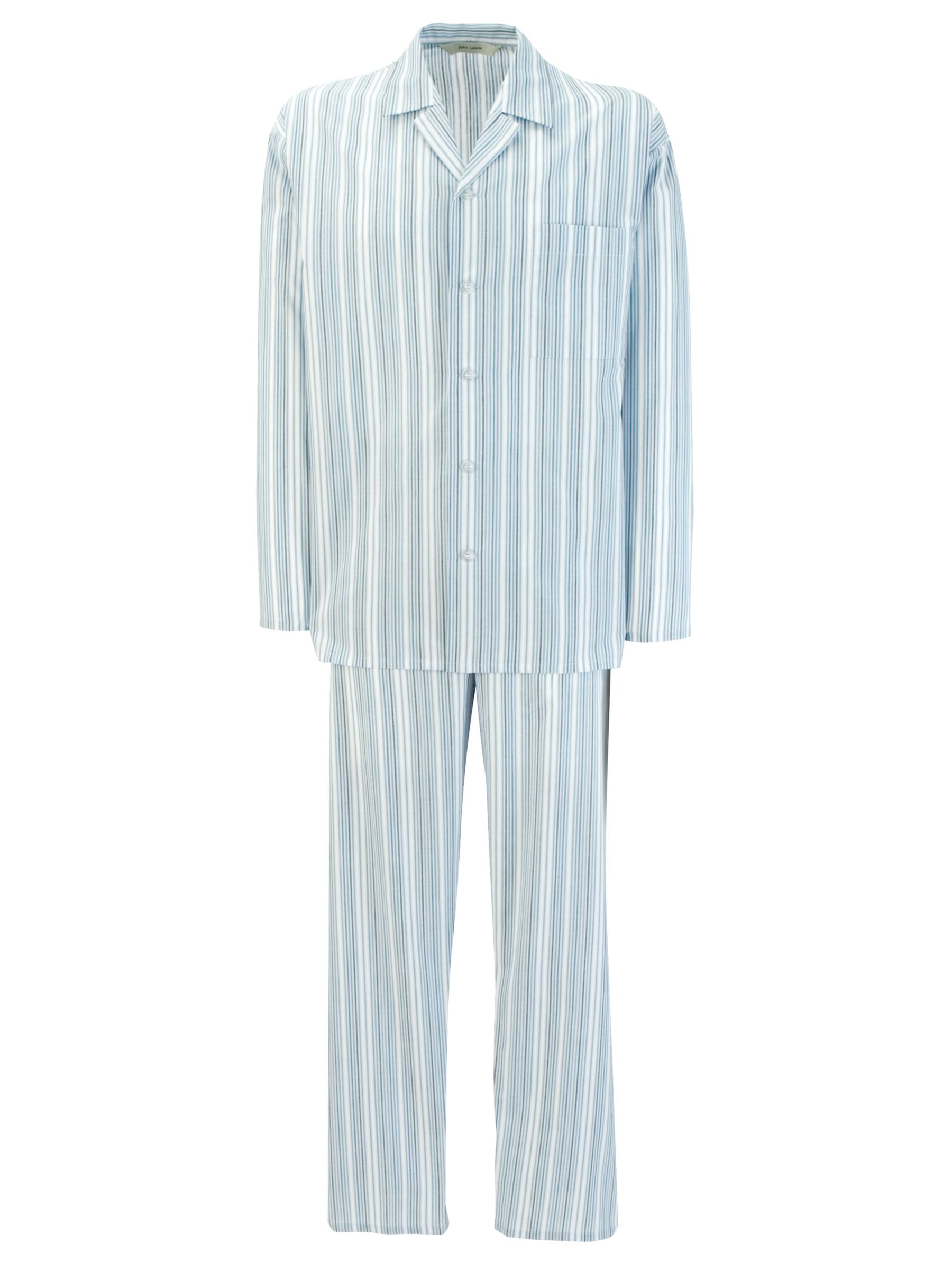John Lewis Stripe Pyjamas Blue Medium