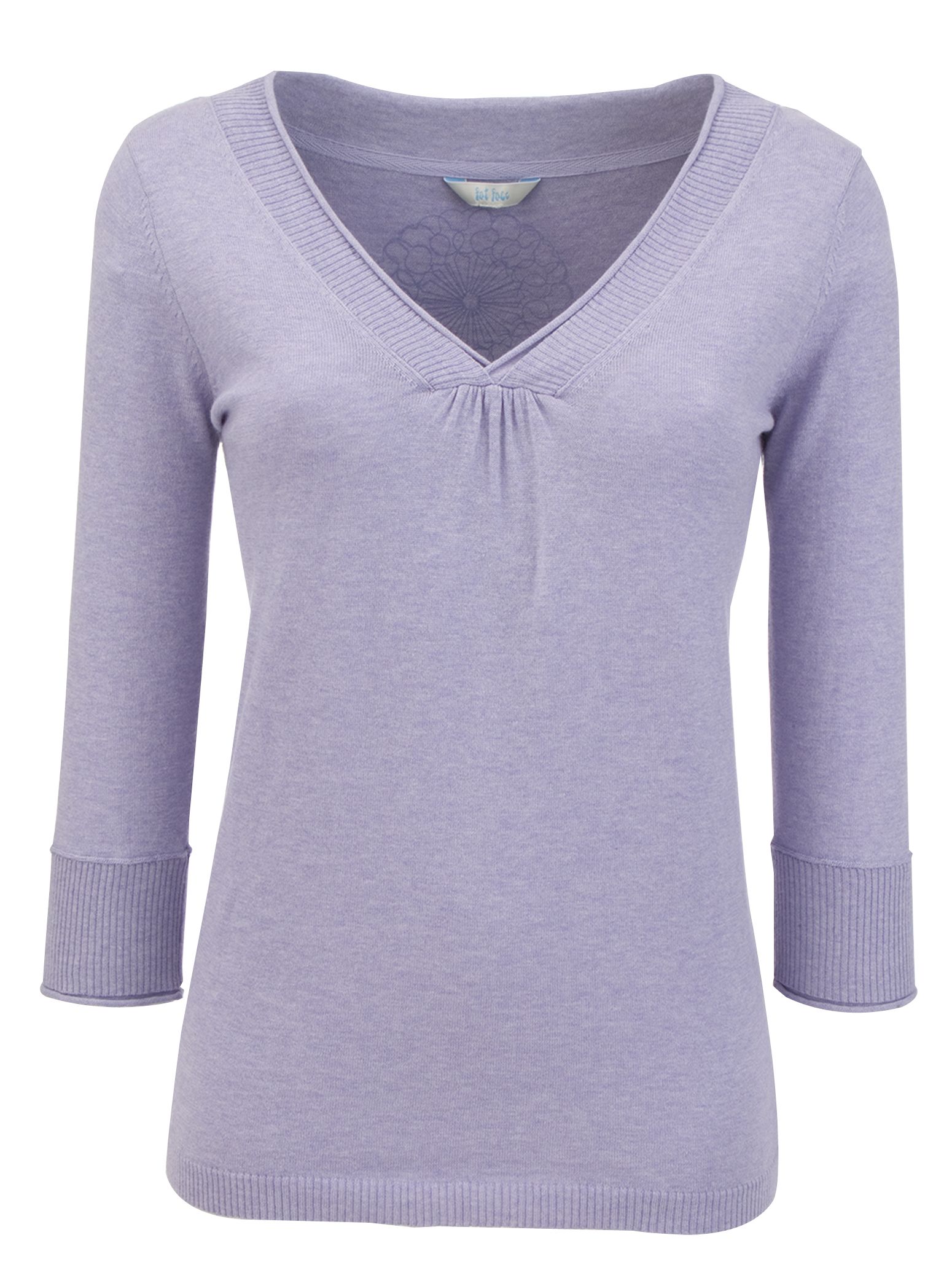 Fat Face Didgi Fine Knit Jumper, Lilac, Size 8