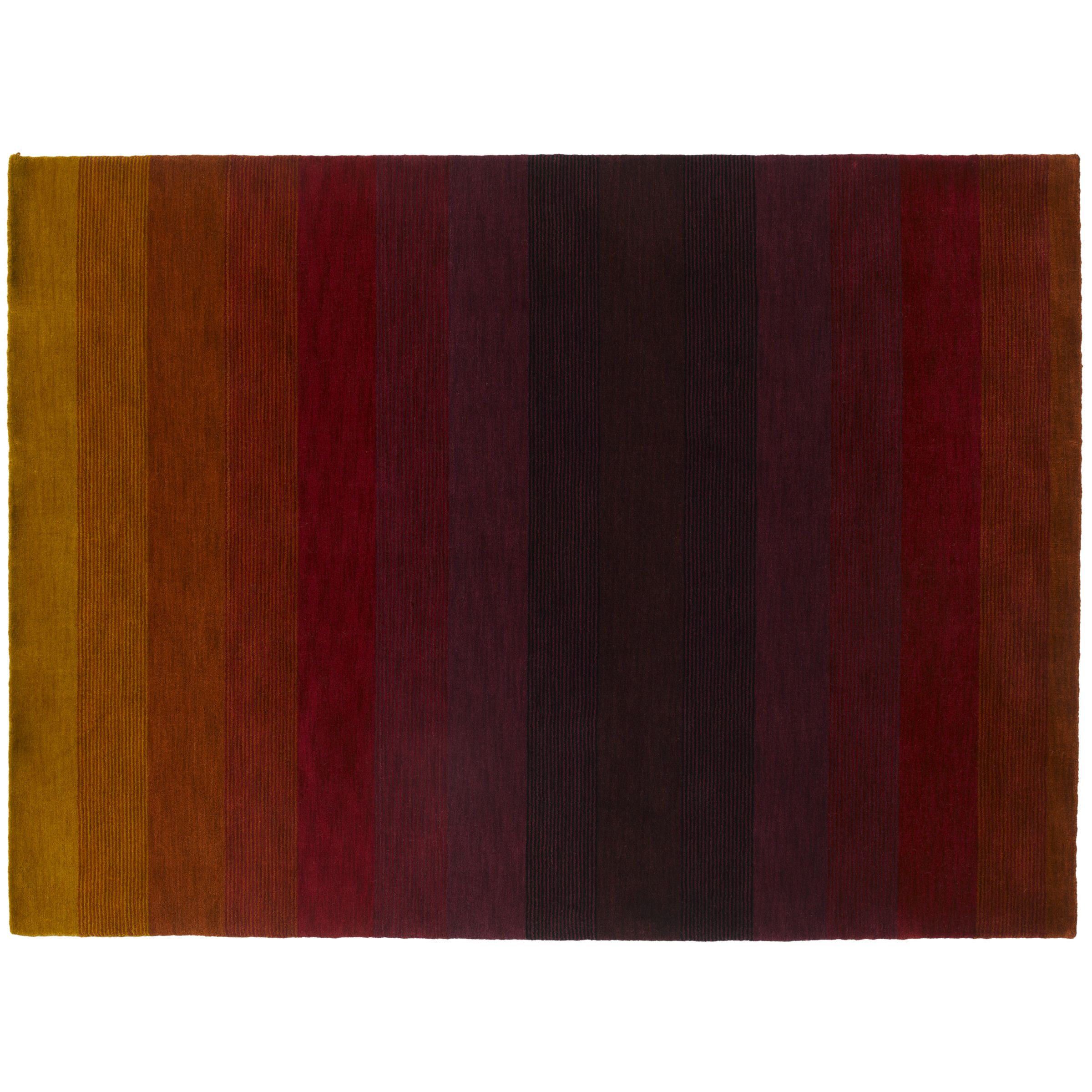 Sanderson Veluti Stripe Rugs, Plum / Copper at John Lewis