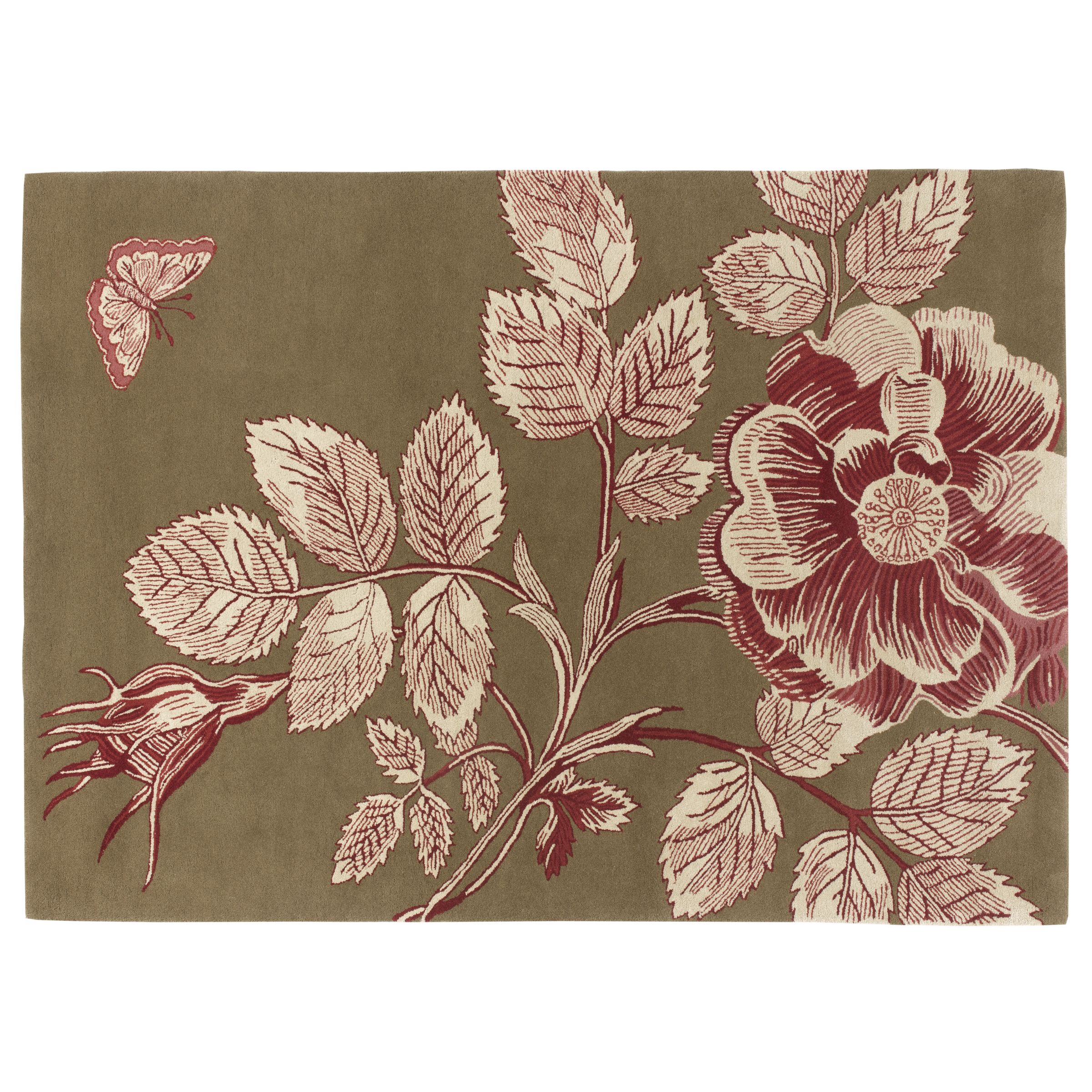 Sanderson Etchings and Roses Rug Taupe W170 x L240cm
