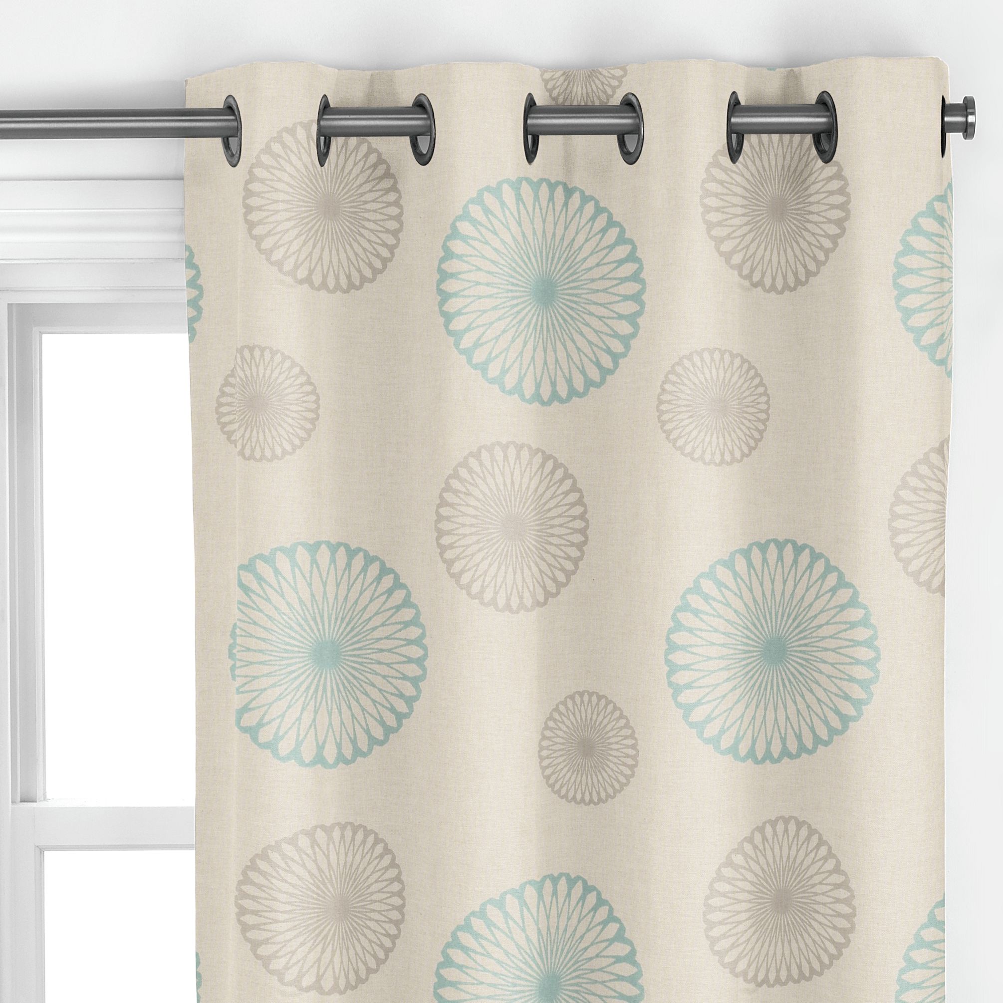 John Lewis Kaleidescope Eyelet Curtains, Duck