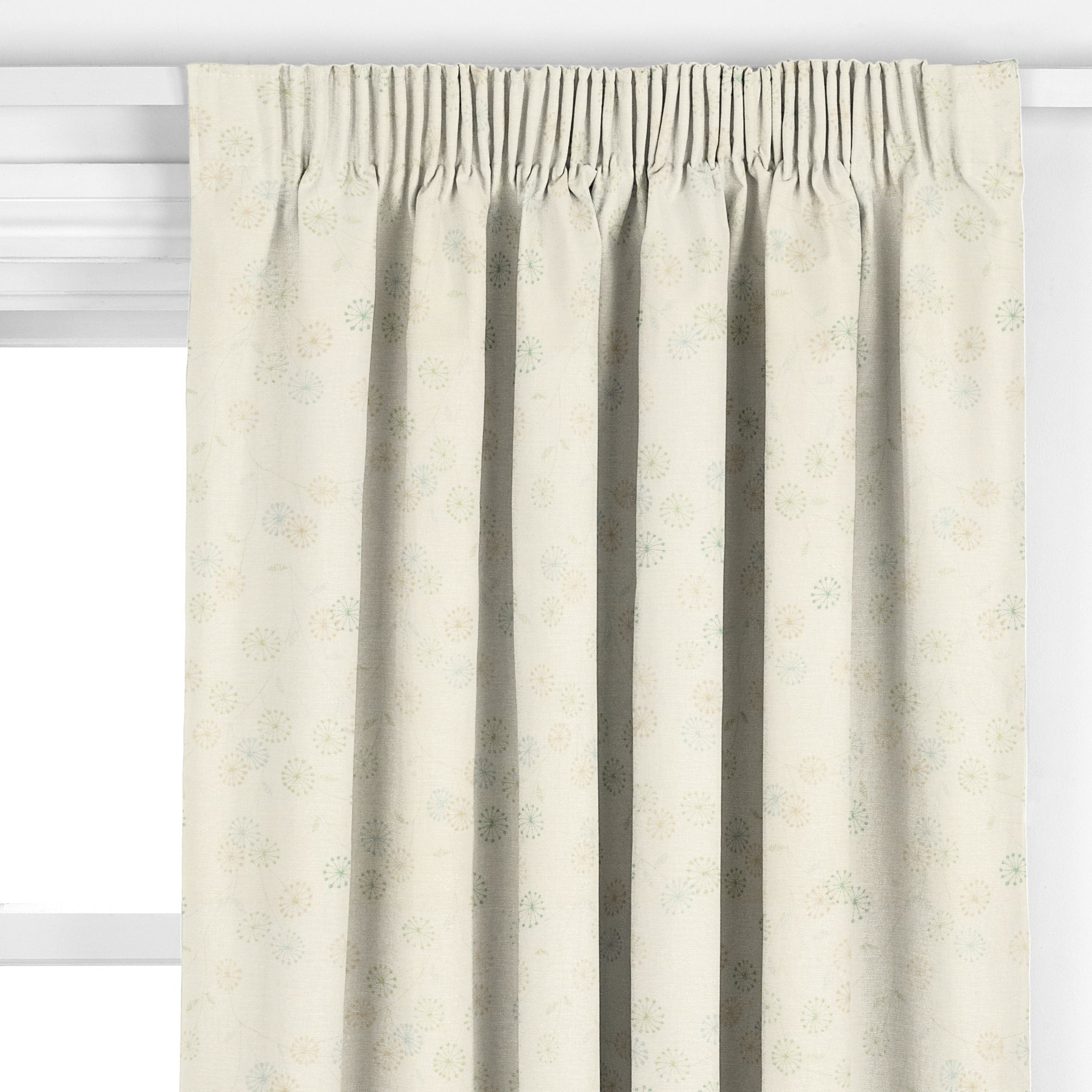 John Lewis Mimosa Pencil Pleat Curtains, Duck Egg